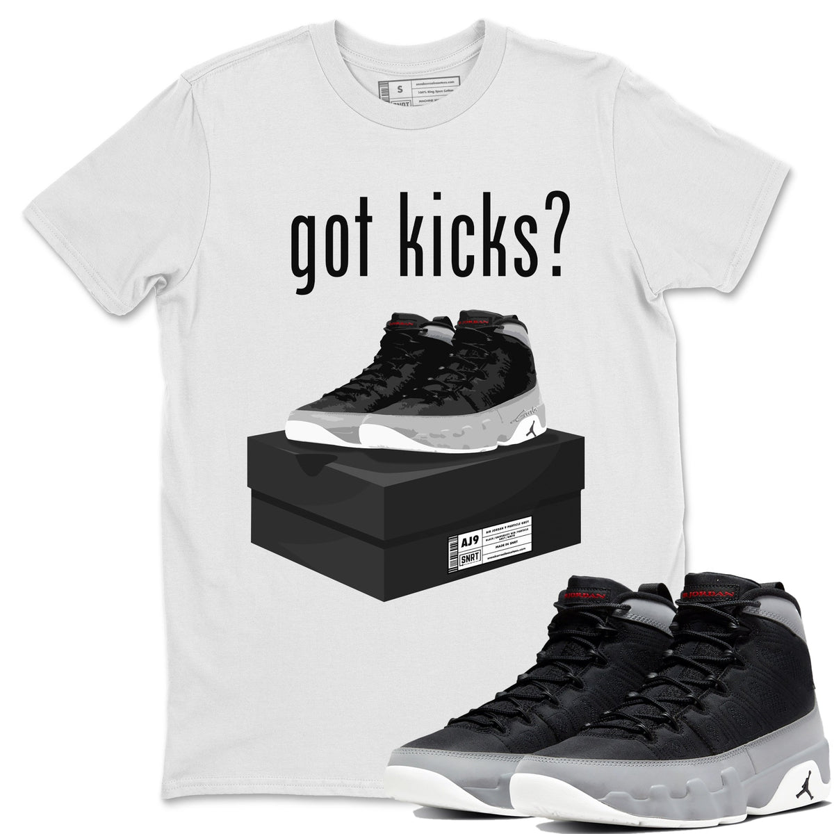 Jordan 9 Particle Grey Shirt To Match Jordans Got Kicks Sneaker Tees Jordan 9 Particle Grey Drip Gear Zone Sneaker Matching Clothing Unisex Shirts