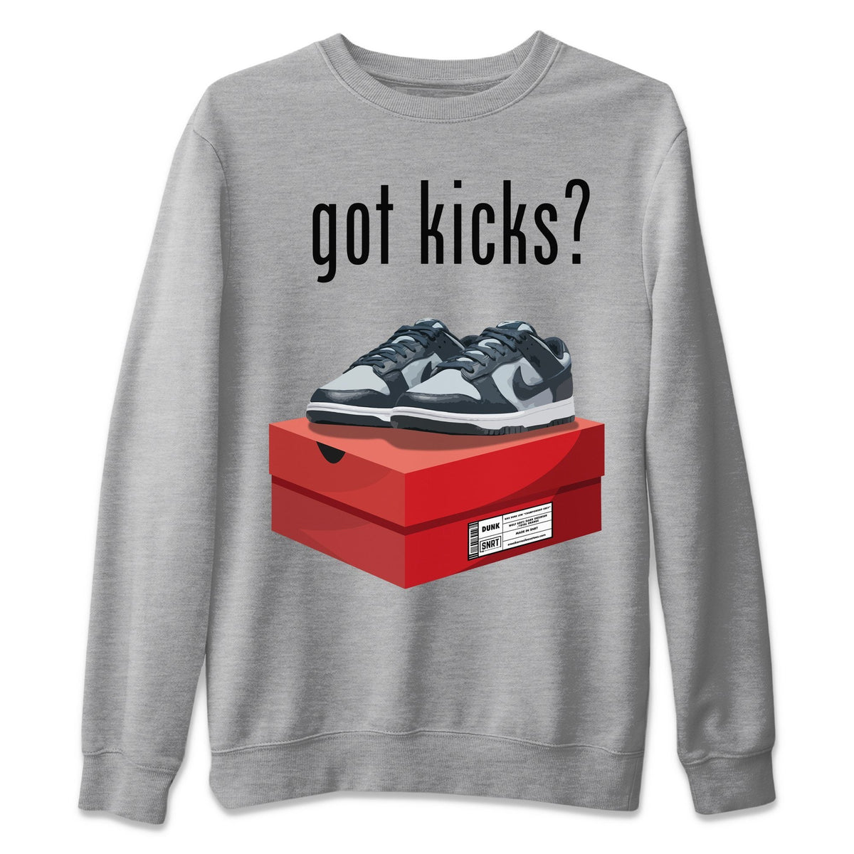 Dunk championship Grey Sneaker Match Tees Got Kicks Sneaker Tees Dunk championship Grey Jordan to match sneaker T-Shirt Crew Neck Shirts