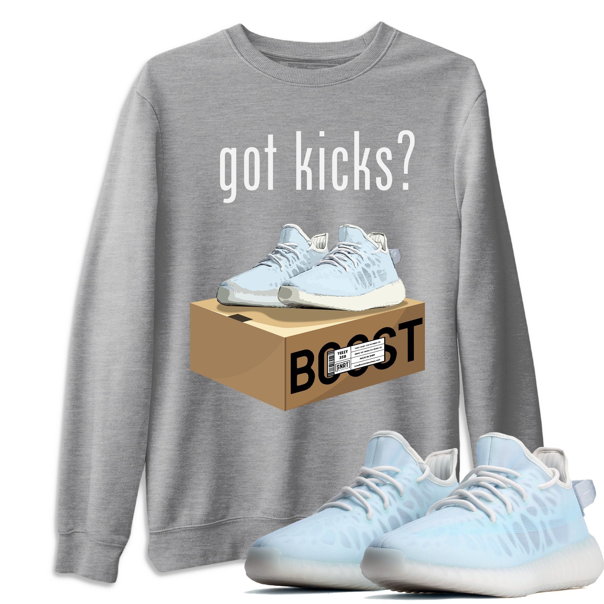 Yeezy 350 Mono Ice Shirt To Match Jordans Got Kicks Sneaker Tees Yeezy 350 Mono Ice Drip Gear Zone Sneaker Matching Clothing Unisex Shirts