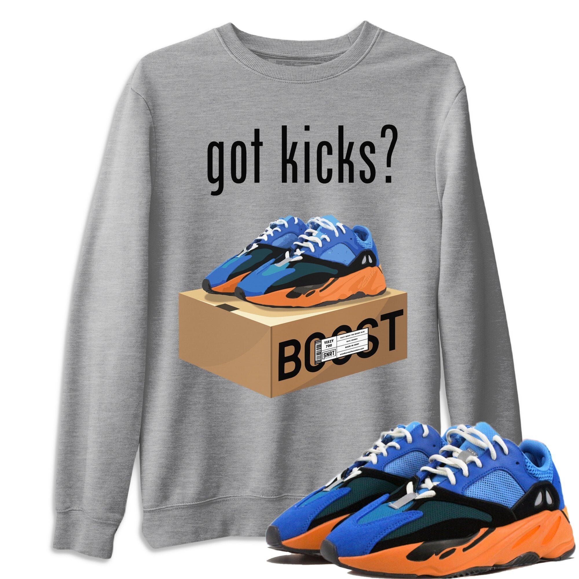 Yeezy 700 Bright Blue Shirt To Match Jordans Got Kicks Sneaker Tees Yeezy 700 Bright Blue Drip Gear Zone Sneaker Matching Clothing Unisex Shirts