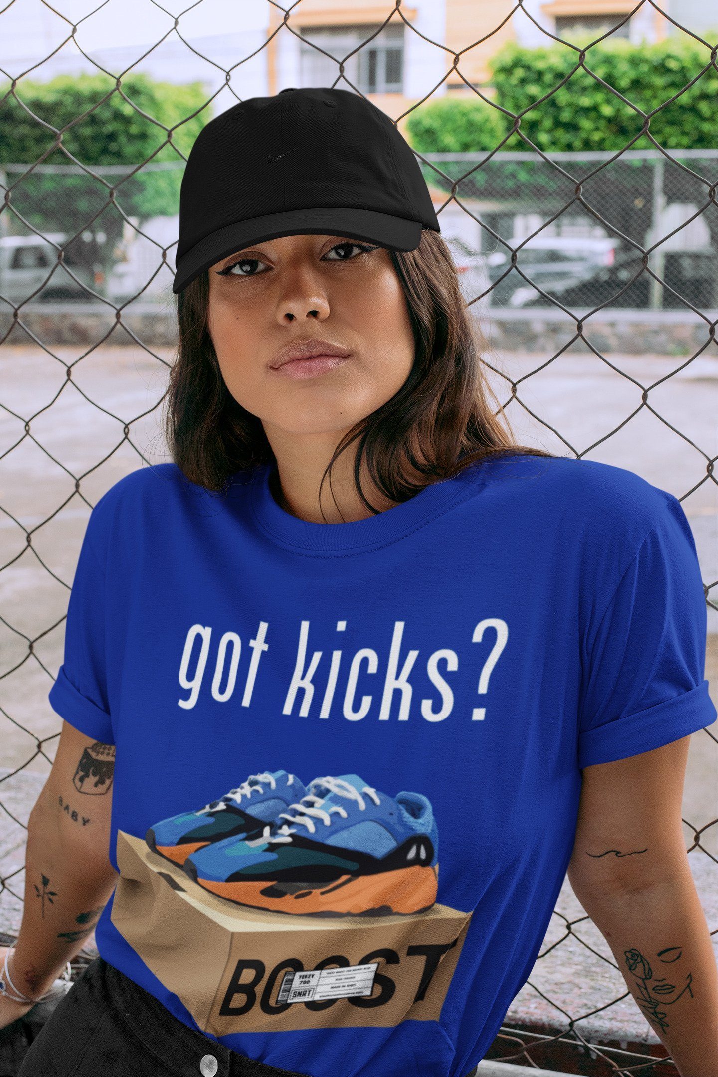 Yeezy 700 Bright Blue Shirt To Match Jordans Got Kicks Sneaker Tees Yeezy 700 Bright Blue Drip Gear Zone Sneaker Matching Clothing Unisex Shirts