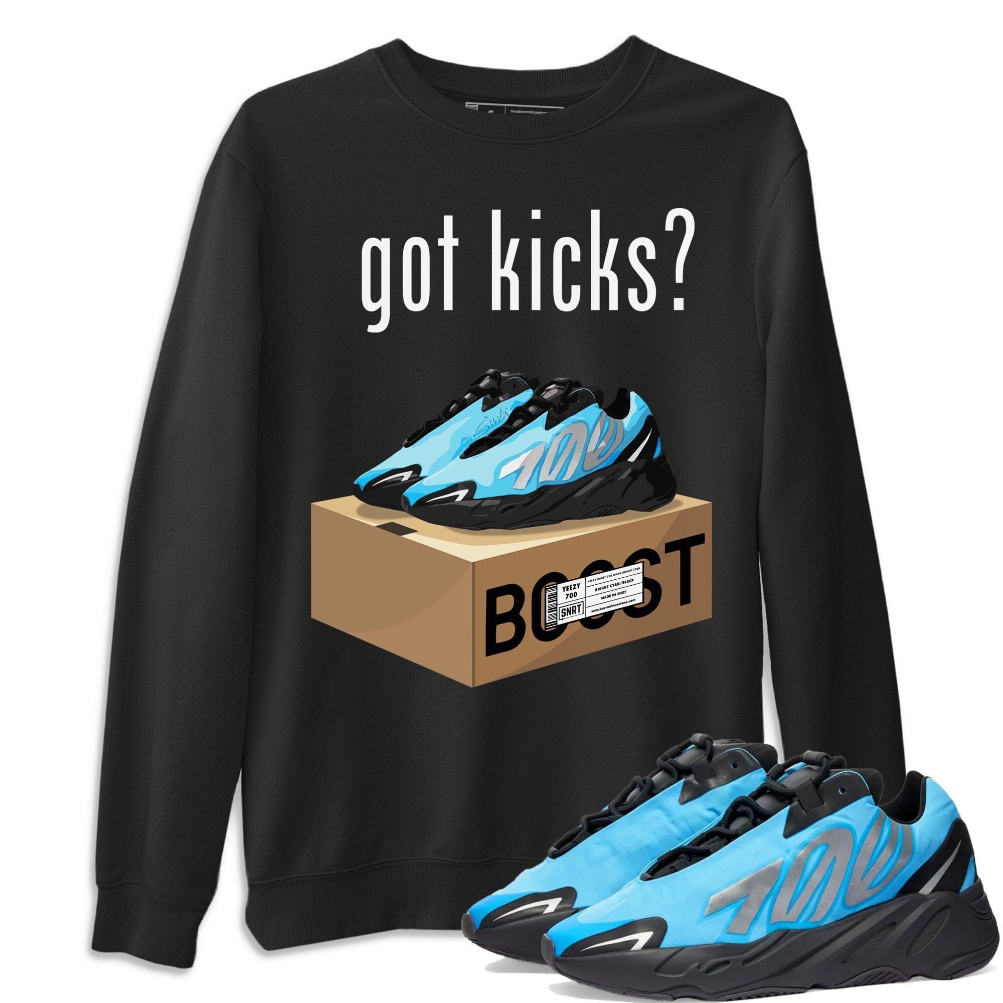 Yeezy 700 Bright Cyan Shirt To Match Jordans Got Kicks Sneaker Tees Yeezy 700 Bright Cyan Drip Gear Zone Sneaker Matching Clothing Unisex Shirts
