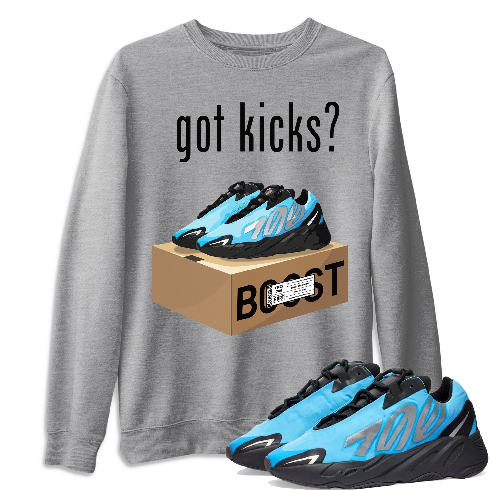 Yeezy 700 Bright Cyan Shirt To Match Jordans Got Kicks Sneaker Tees Yeezy 700 Bright Cyan Drip Gear Zone Sneaker Matching Clothing Unisex Shirts