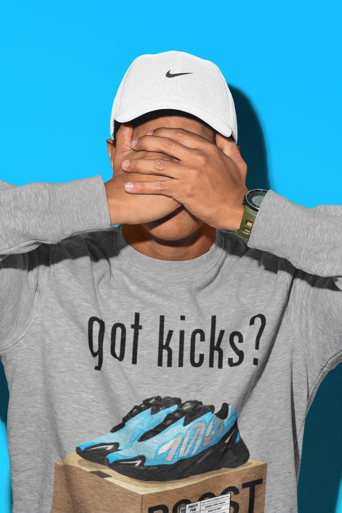 Yeezy 700 Bright Cyan Shirt To Match Jordans Got Kicks Sneaker Tees Yeezy 700 Bright Cyan Drip Gear Zone Sneaker Matching Clothing Unisex Shirts