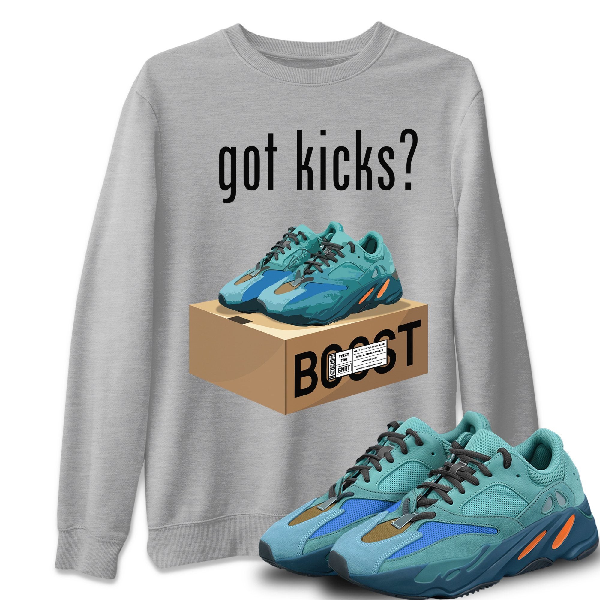 Yeezy 700 Faded Azure Shirt To Match Jordans Got Kicks Sneaker Tees Yeezy 700 Faded Azure Drip Gear Zone Sneaker Matching Clothing Unisex Shirts