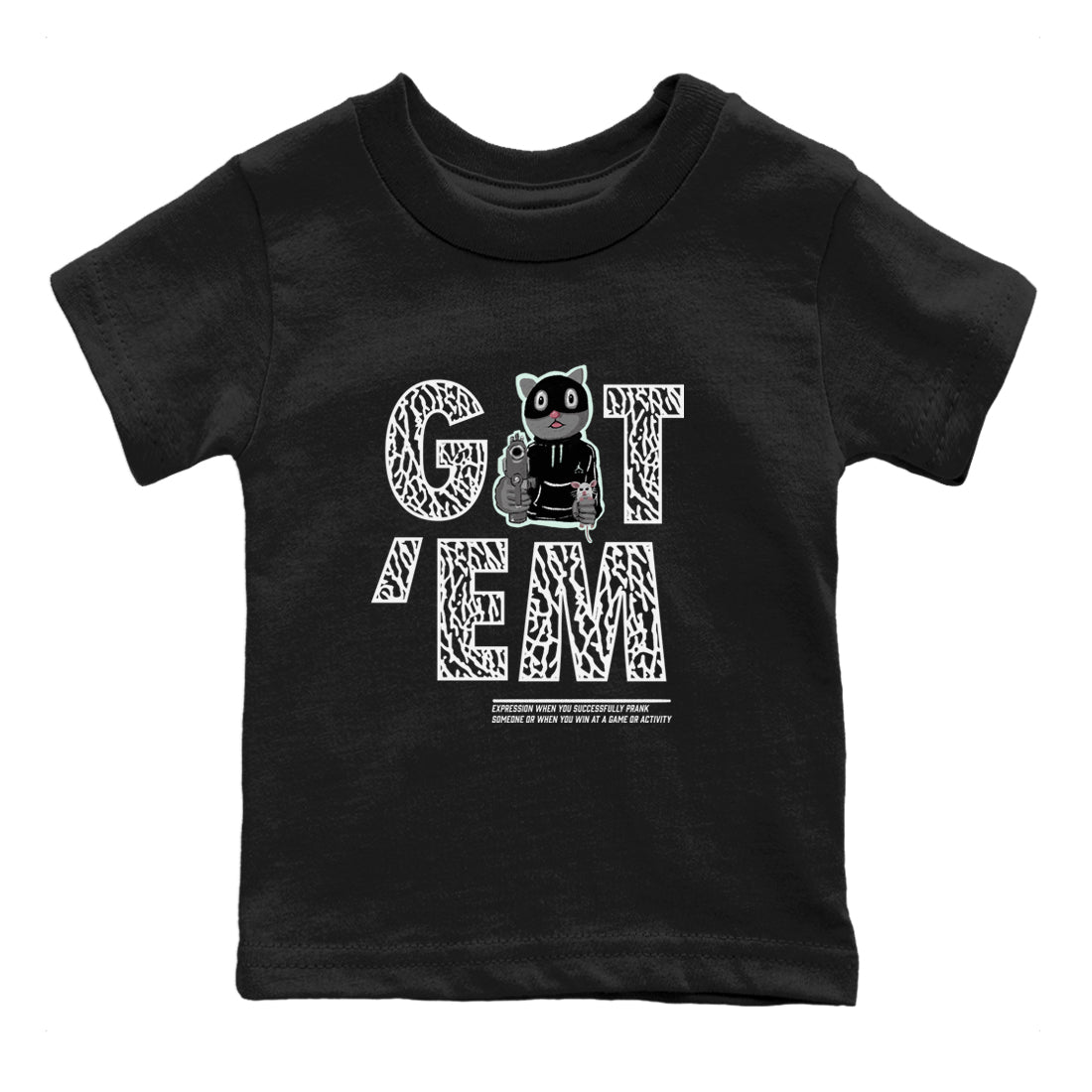3s Green Glow shirt to match jordans Got'em Cat sneaker tees Air Jordan 3 Green Glow Drip Gear Zone baby toddler Black 2 cotton Shirt