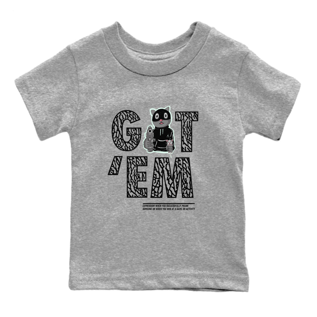 3s Green Glow shirt to match jordans Got'em Cat sneaker tees Air Jordan 3 Green Glow Drip Gear Zone baby toddler Heather Grey 2 cotton Shirt