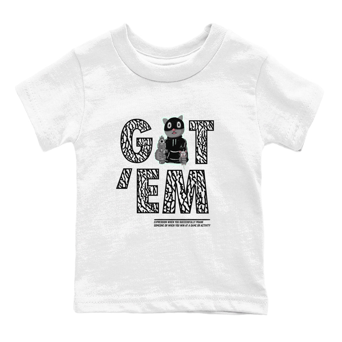 3s Green Glow shirt to match jordans Got'em Cat sneaker tees Air Jordan 3 Green Glow Drip Gear Zone baby toddler White 2 cotton Shirt