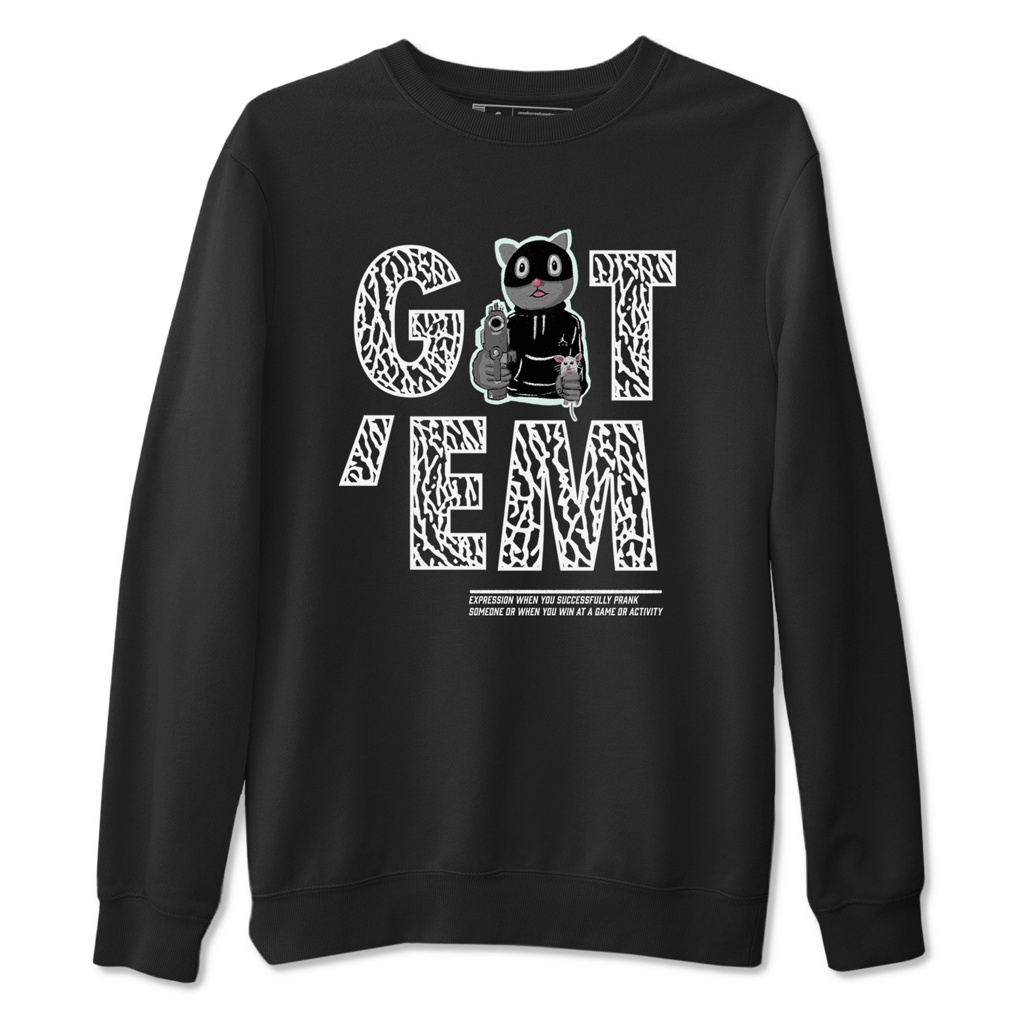 3s Green Glow shirt to match jordans Got'em Cat sneaker tees Air Jordan 3 Green Glow Drip Gear Zone unisex cotton Black 2 crew neck shirt