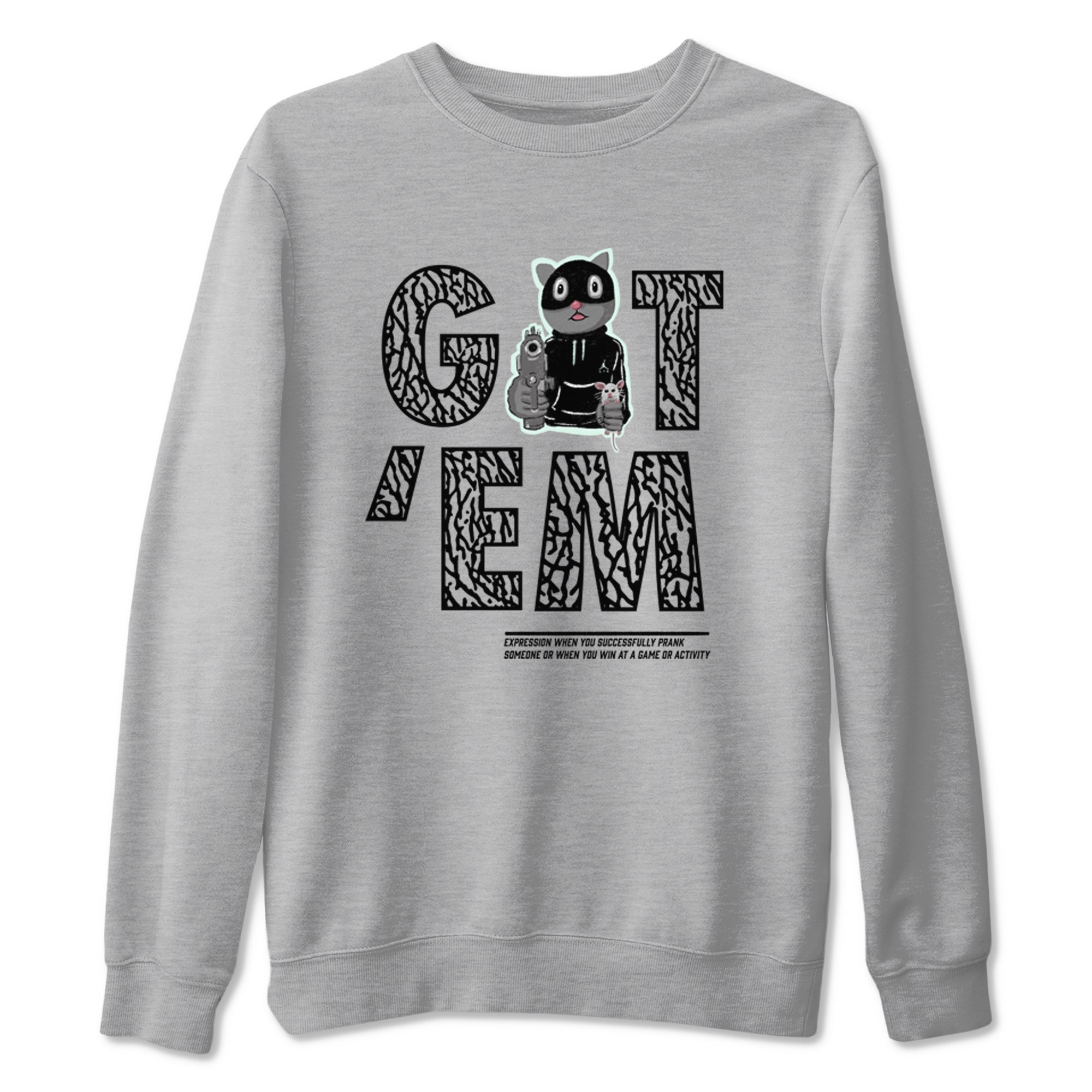 3s Green Glow shirt to match jordans Got'em Cat sneaker tees Air Jordan 3 Green Glow Drip Gear Zone unisex cotton Heather Grey 2 crew neck shirt