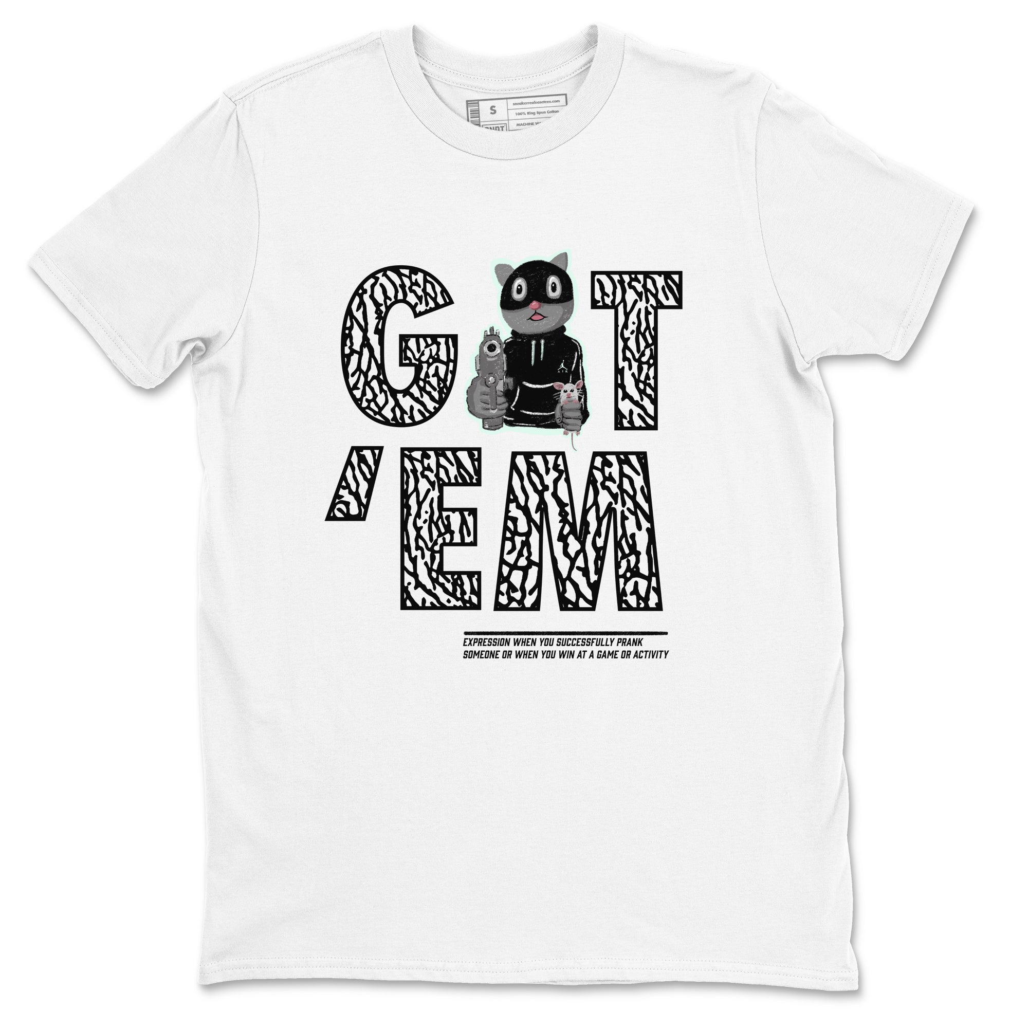 3s Green Glow shirt to match jordans Got'em Cat sneaker tees Air Jordan 3 Green Glow Drip Gear Zone unisex cotton White 2 crew neck shirt