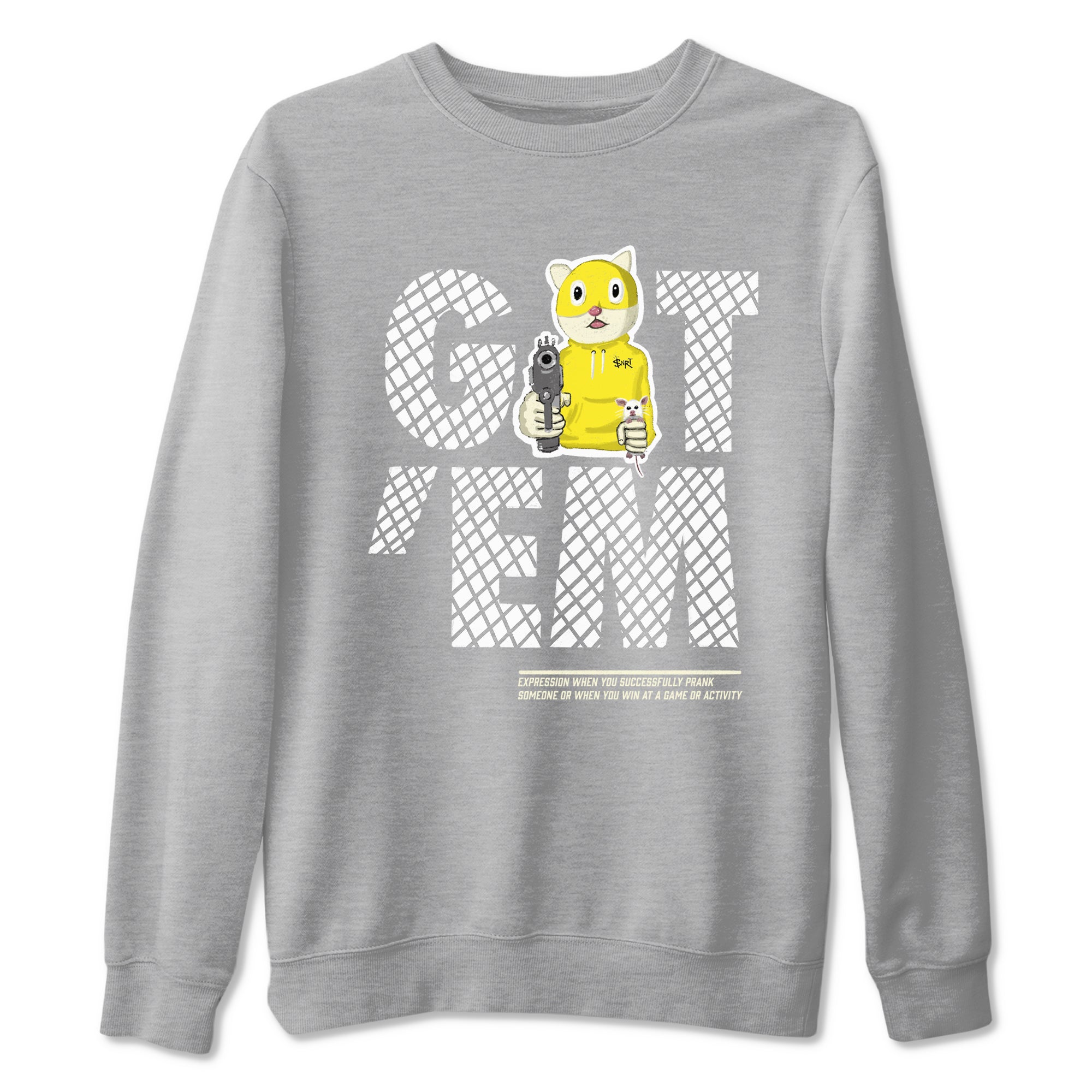 4s Vivid Sulfur shirt to match jordans Got'em Cat sneaker tees Air Jordan 4 Retro Vivid Sulfur Drip Gear Zone unisex cotton Heather Grey 2 crew neck shirt