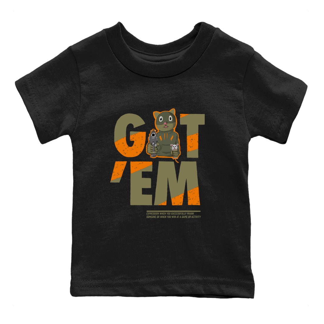 5s Olive shirt to match jordans Got'em Cat sneaker tees Air Jordan 5 Retro Olive Drip Gear Zone baby toddler Black 2 cotton Shirt