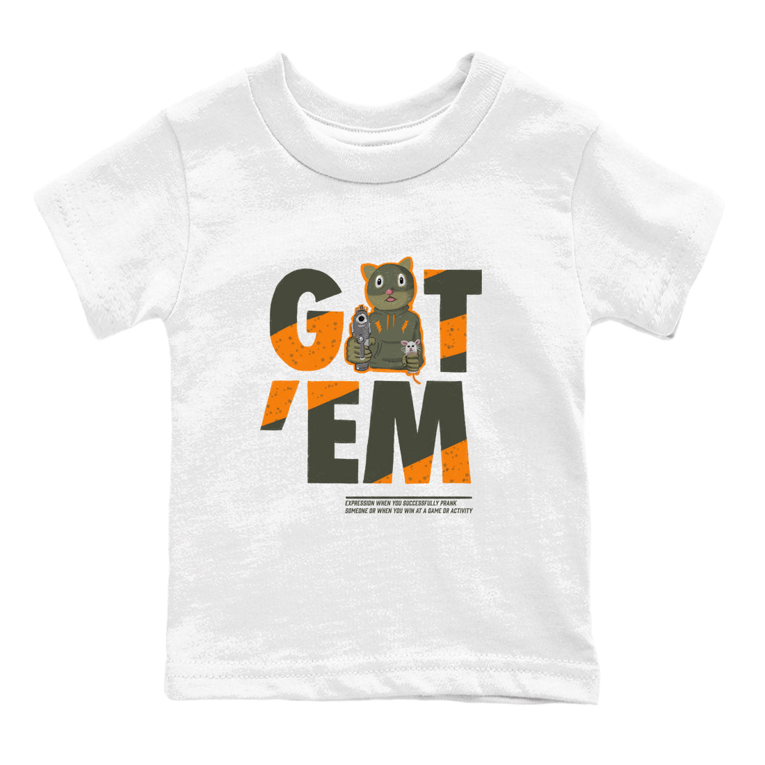5s Olive shirt to match jordans Got'em Cat sneaker tees Air Jordan 5 Retro Olive Drip Gear Zone baby toddler White 2 cotton Shirt