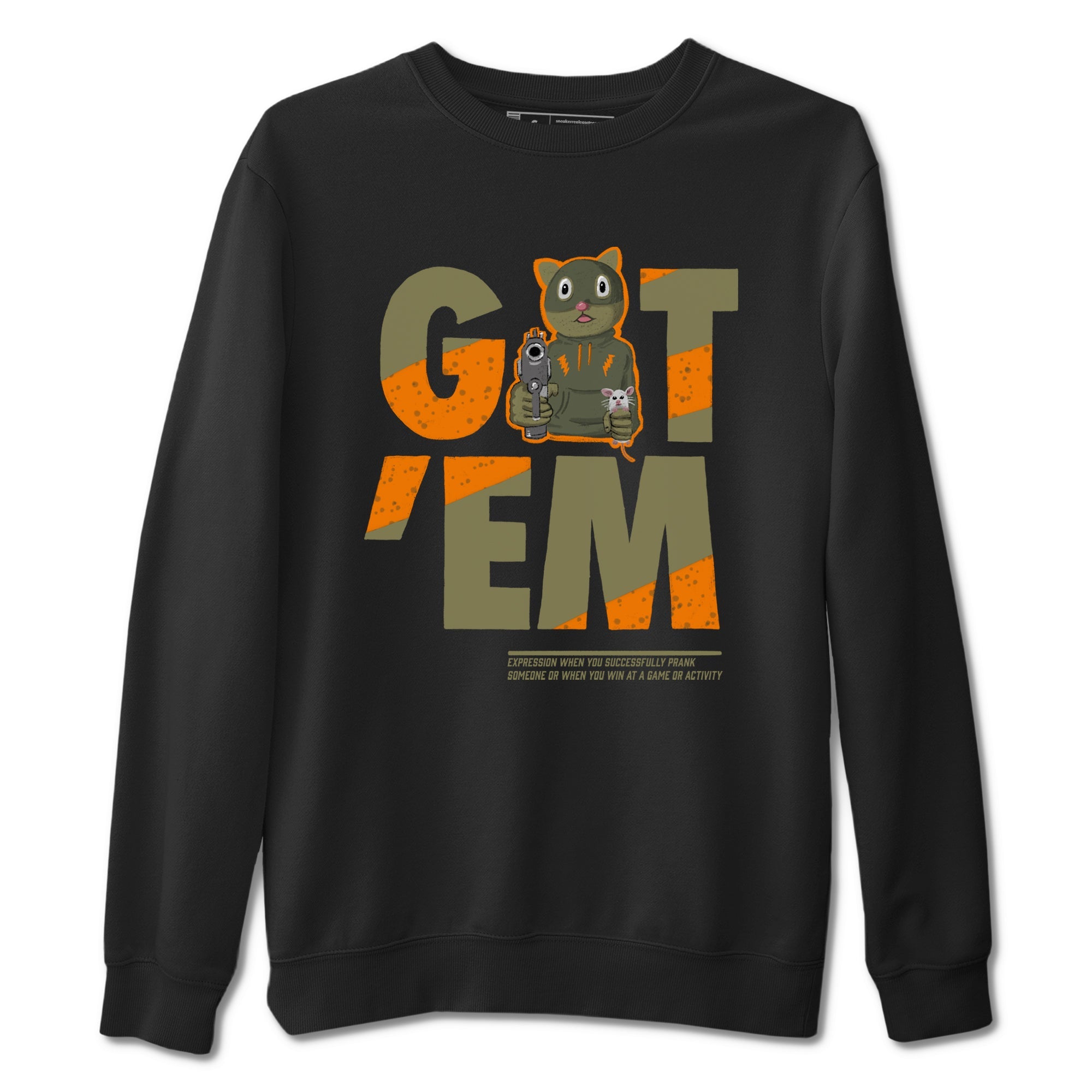 5s Olive shirt to match jordans Got'em Cat sneaker tees Air Jordan 5 Retro Olive Drip Gear Zone unisex cotton Black 2 crew neck shirt