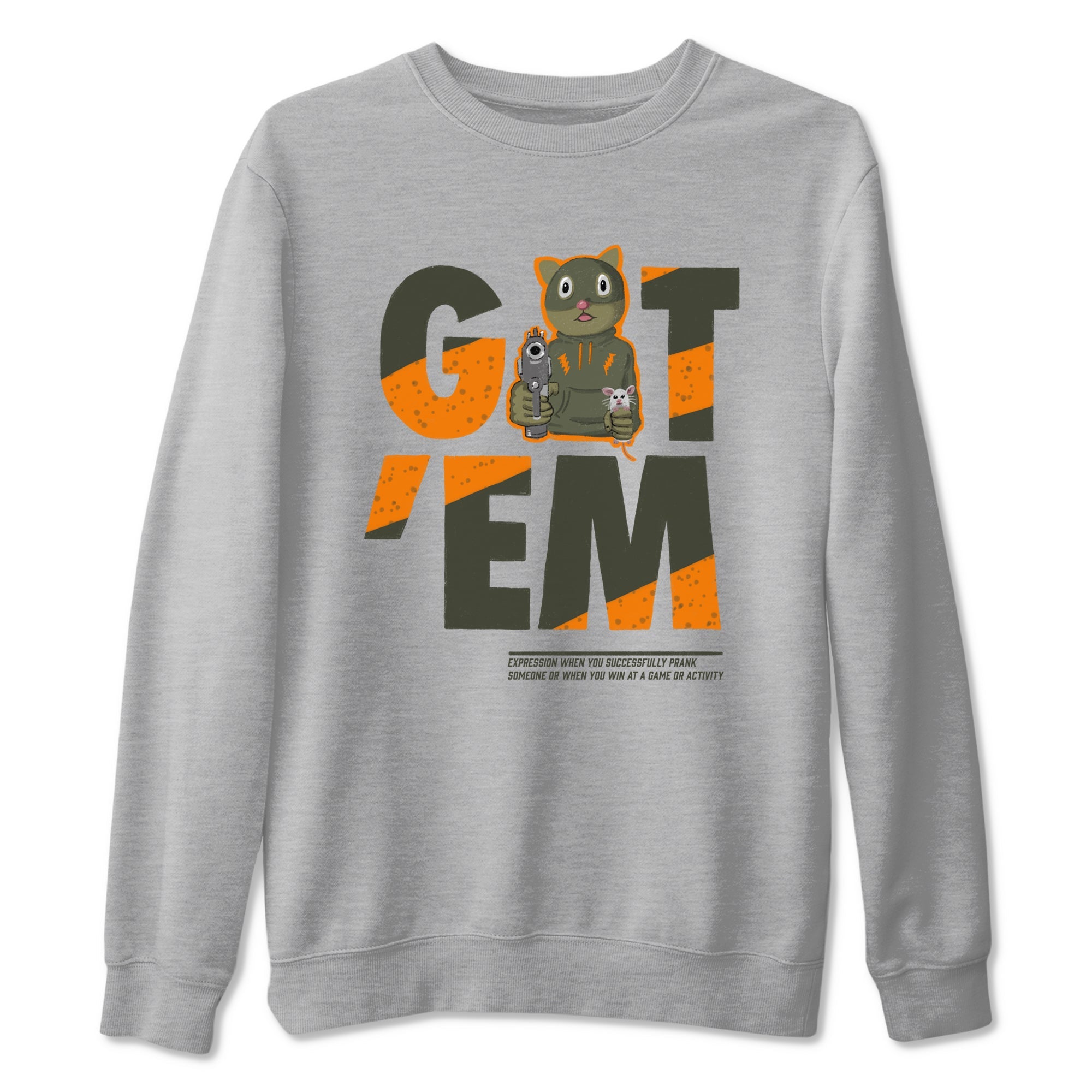 5s Olive shirt to match jordans Got'em Cat sneaker tees Air Jordan 5 Retro Olive Drip Gear Zone unisex cotton Heather Grey 2 crew neck shirt