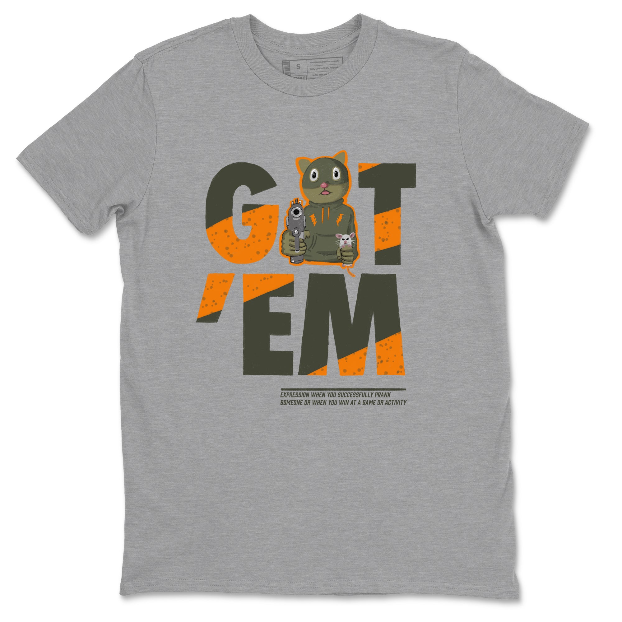5s Olive shirt to match jordans Got'em Cat sneaker tees Air Jordan 5 Retro Olive Drip Gear Zone unisex cotton Heather Grey 2 crew neck shirt