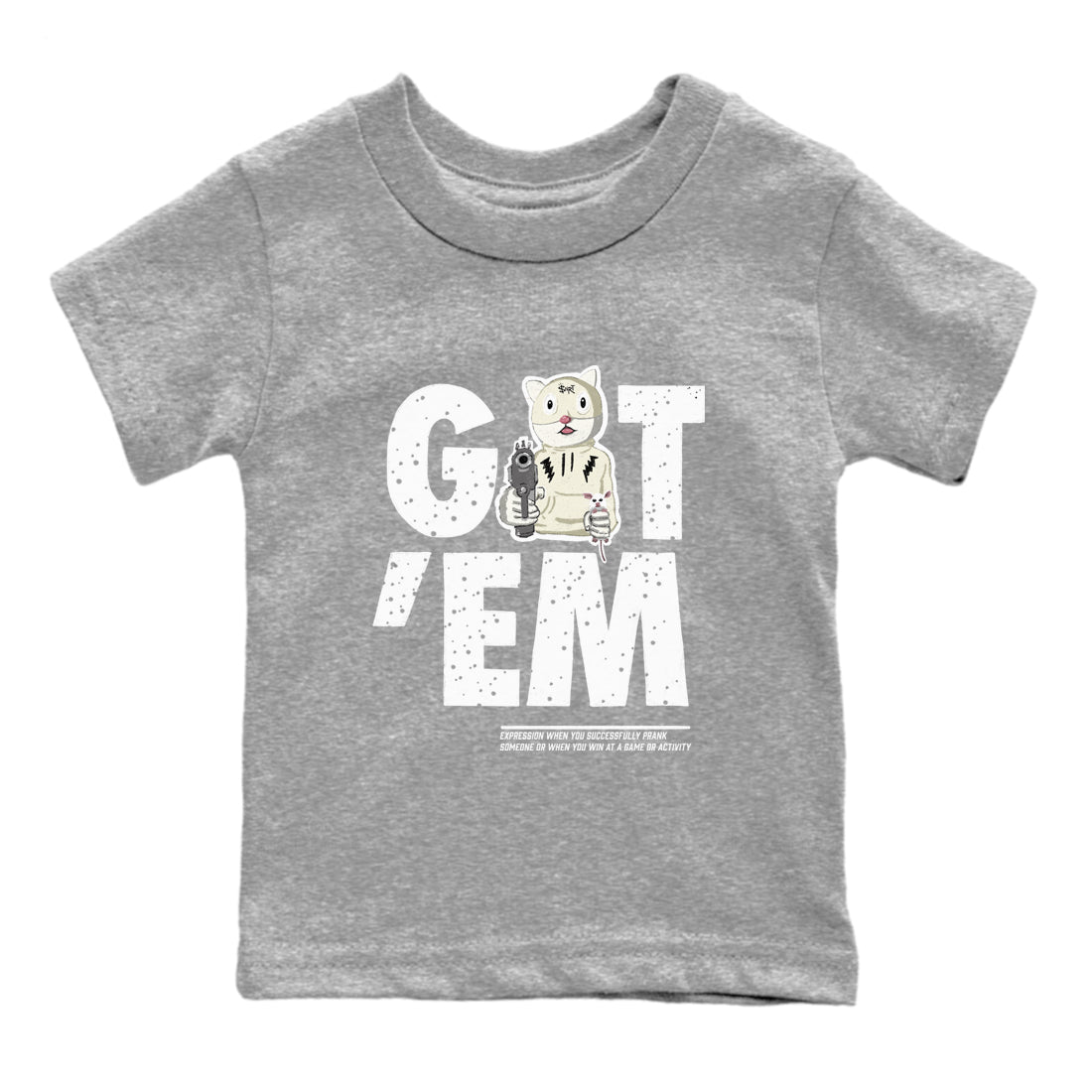 5s Sail shirt to match jordans Got'em Cat sneaker tees Air Jordan 5 SE Sail Drip Gear Zone baby toddler Heather Grey 2 cotton Shirt