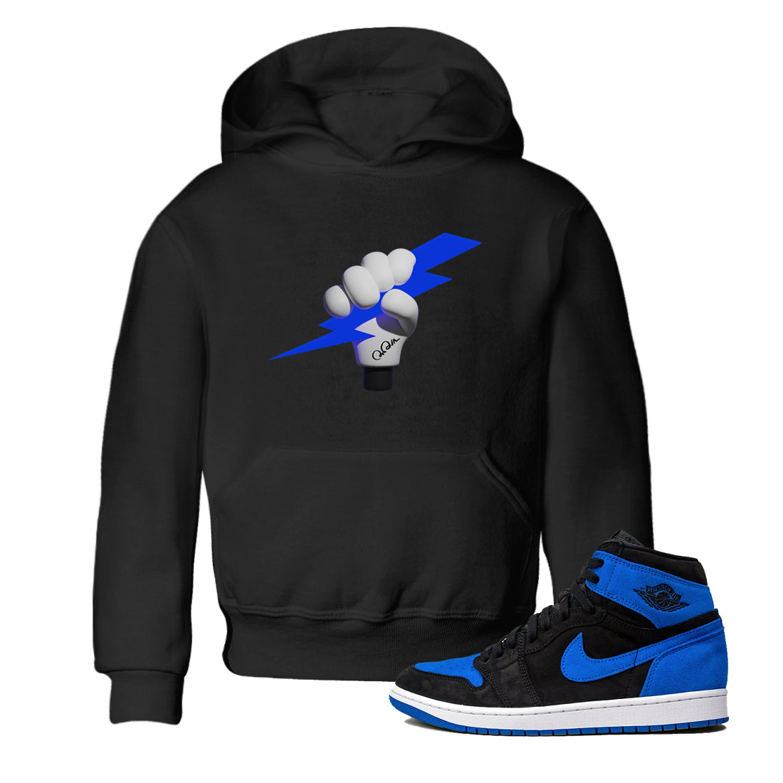 Air Jordan 1 Royal Reimagined shirt to match jordans Grab The Thunder sneaker tees AJ1 OG HIGH Royal Reimagined Drip Gear Zone Kids Baby Toddler sneaker shirts Black 1 T-Shirt