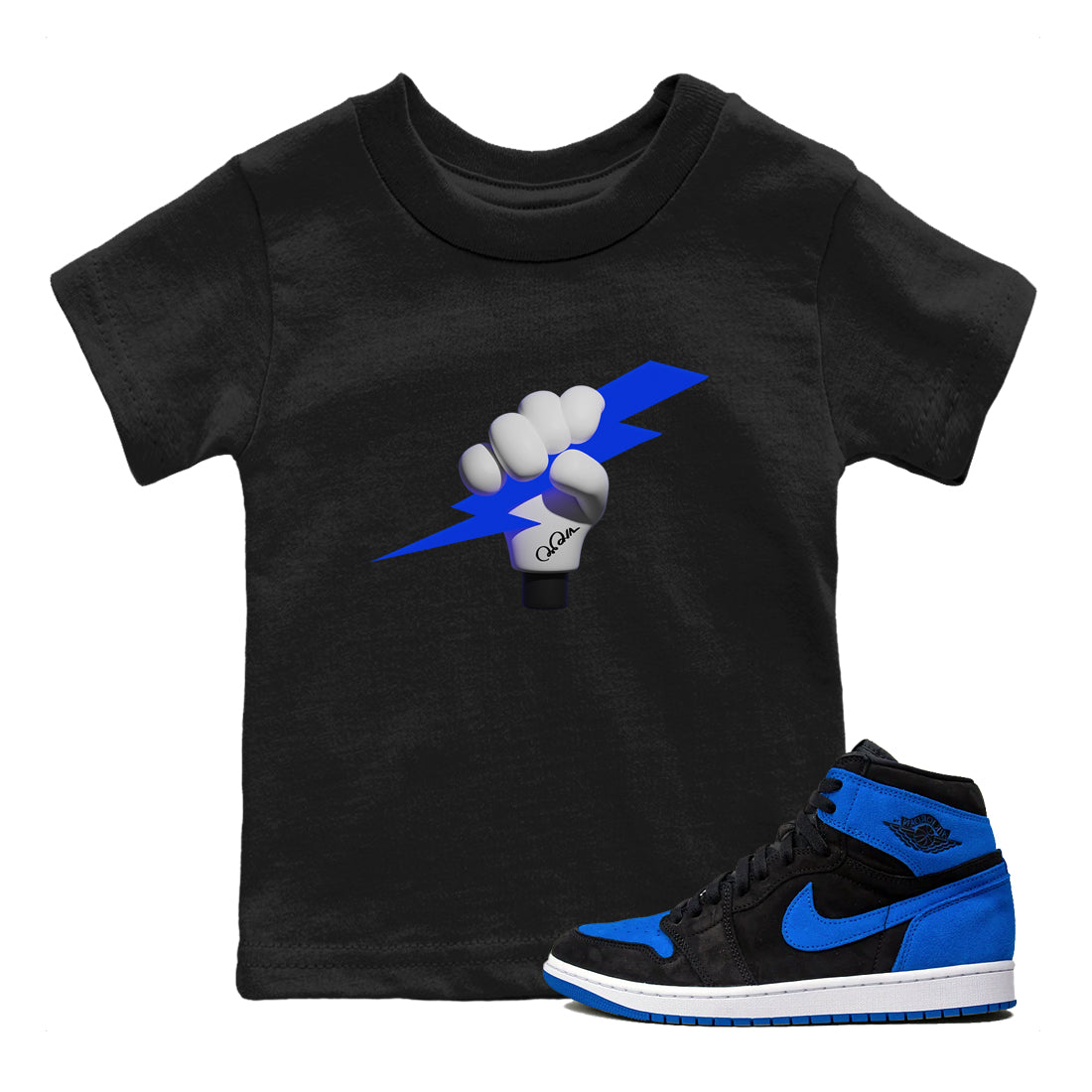 Air Jordan 1 Royal Reimagined shirt to match jordans Grab The Thunder sneaker tees AJ1 OG HIGH Royal Reimagined Drip Gear Zone Kids Baby Toddler sneaker shirts Black 1 T-Shirt