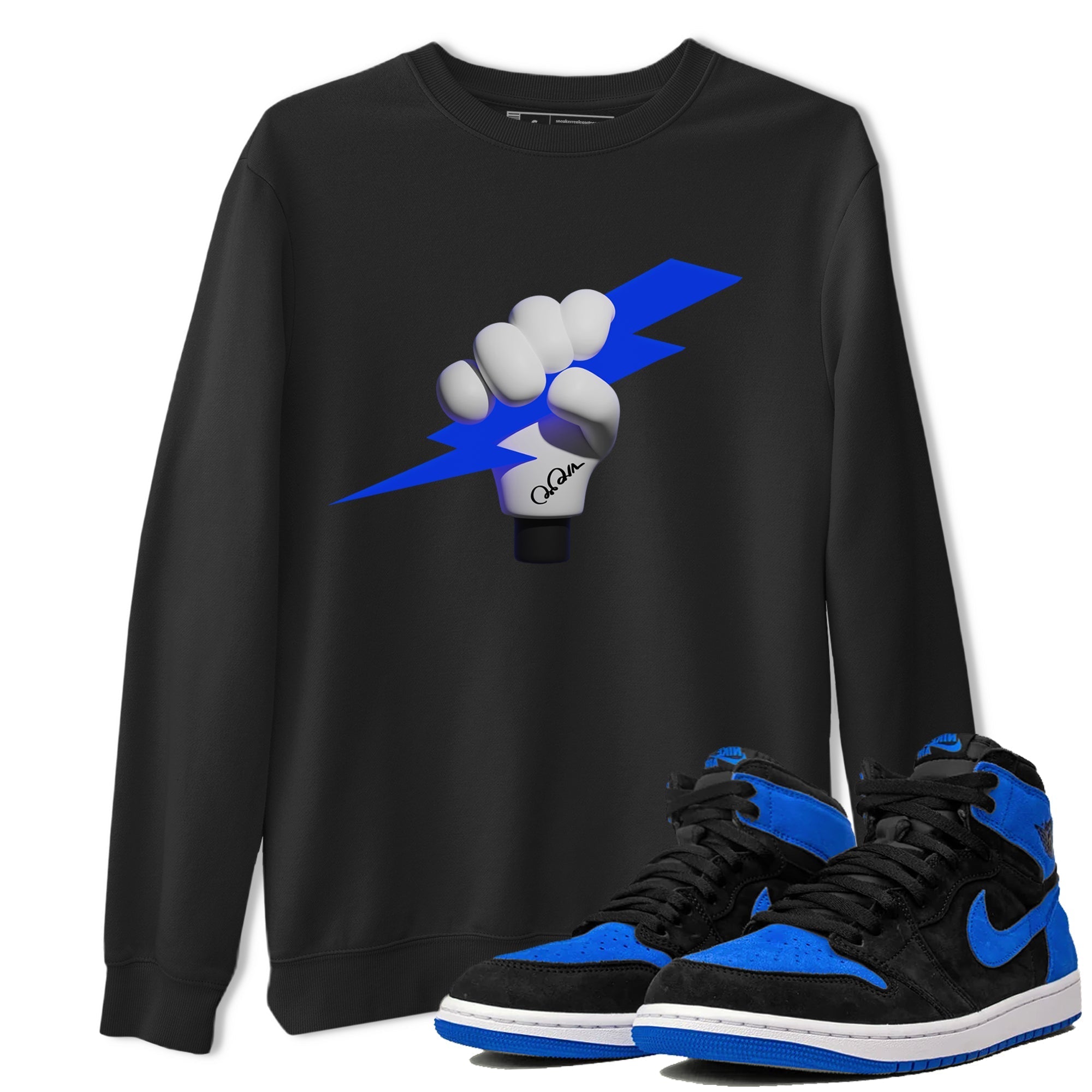 Air Jordan 1 Royal Reimagined shirt to match jordans Grab The Thunder sneaker tees AJ1 OG HIGH Royal Reimagined Drip Gear Zone Unisex Sneaker Tees and Sneaker Match T-Shirt Black 1 T-Shirt