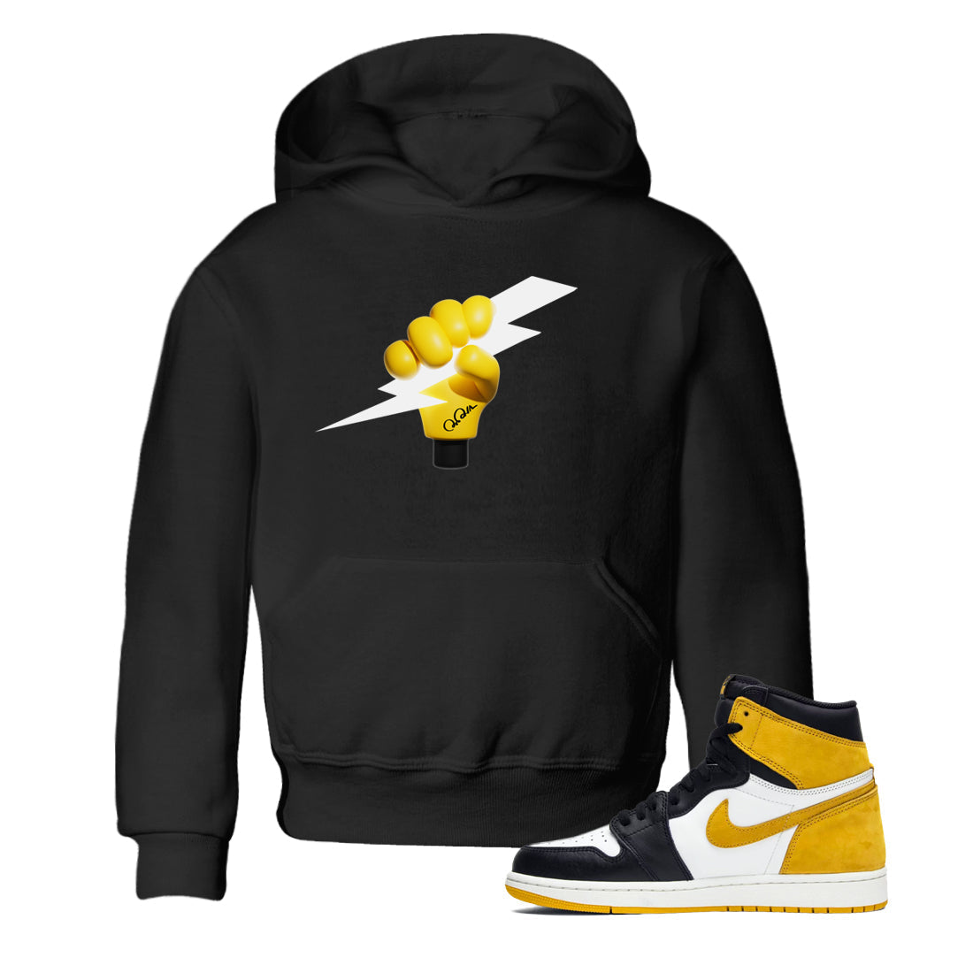 1s Yellow Ochre shirt to match jordans Grab The Thunder sneaker tees streetwear brand Air Jordan 1 Yellow Ochre Drip Gear Zone Brand baby toddler Black 1 cotton Shirt