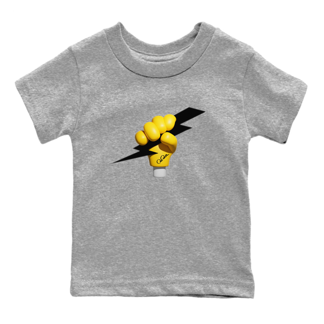 1s Yellow Ochre shirt to match jordans Grab The Thunder sneaker tees streetwear brand Air Jordan 1 Yellow Ochre Drip Gear Zone Brand baby toddler Heather Grey 2 cotton Shirt