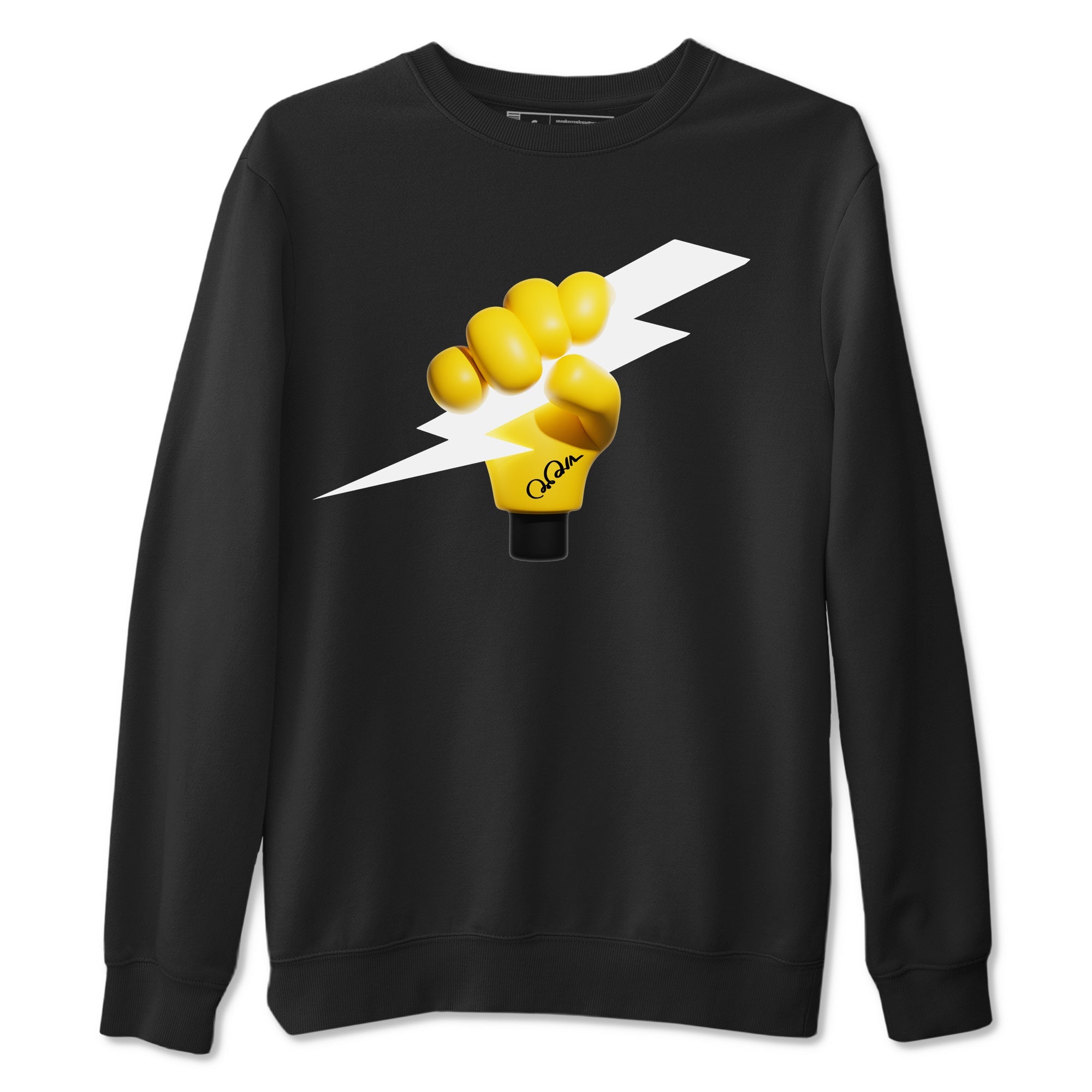 1s Yellow Ochre shirt to match jordans Grab The Thunder sneaker tees streetwear brand Air Jordan 1 Yellow Ochre Drip Gear Zone Brand unisex cotton Black 2 crew neck shirt