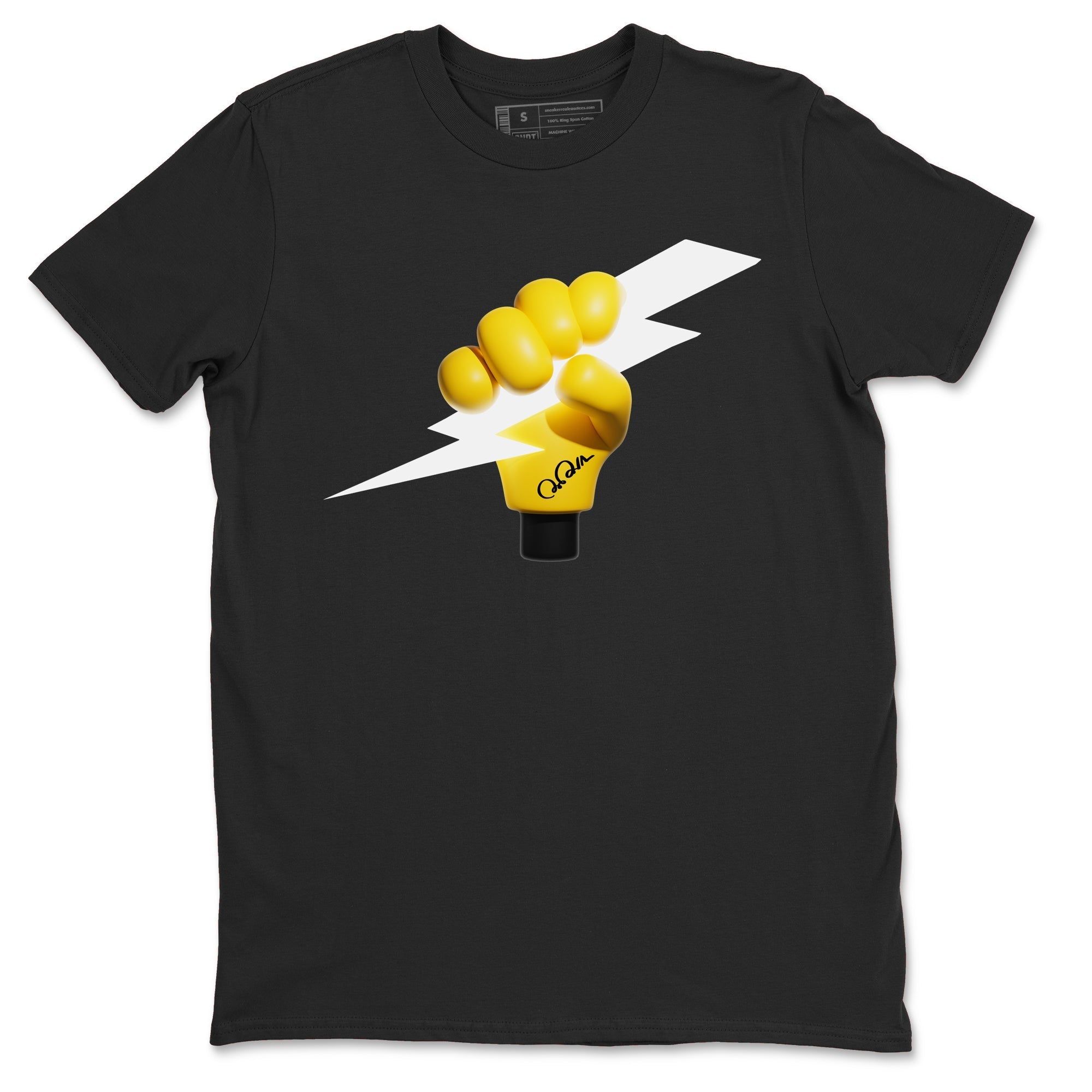 1s Yellow Ochre shirt to match jordans Grab The Thunder sneaker tees streetwear brand Air Jordan 1 Yellow Ochre Drip Gear Zone Brand unisex cotton Black 2 crew neck shirt