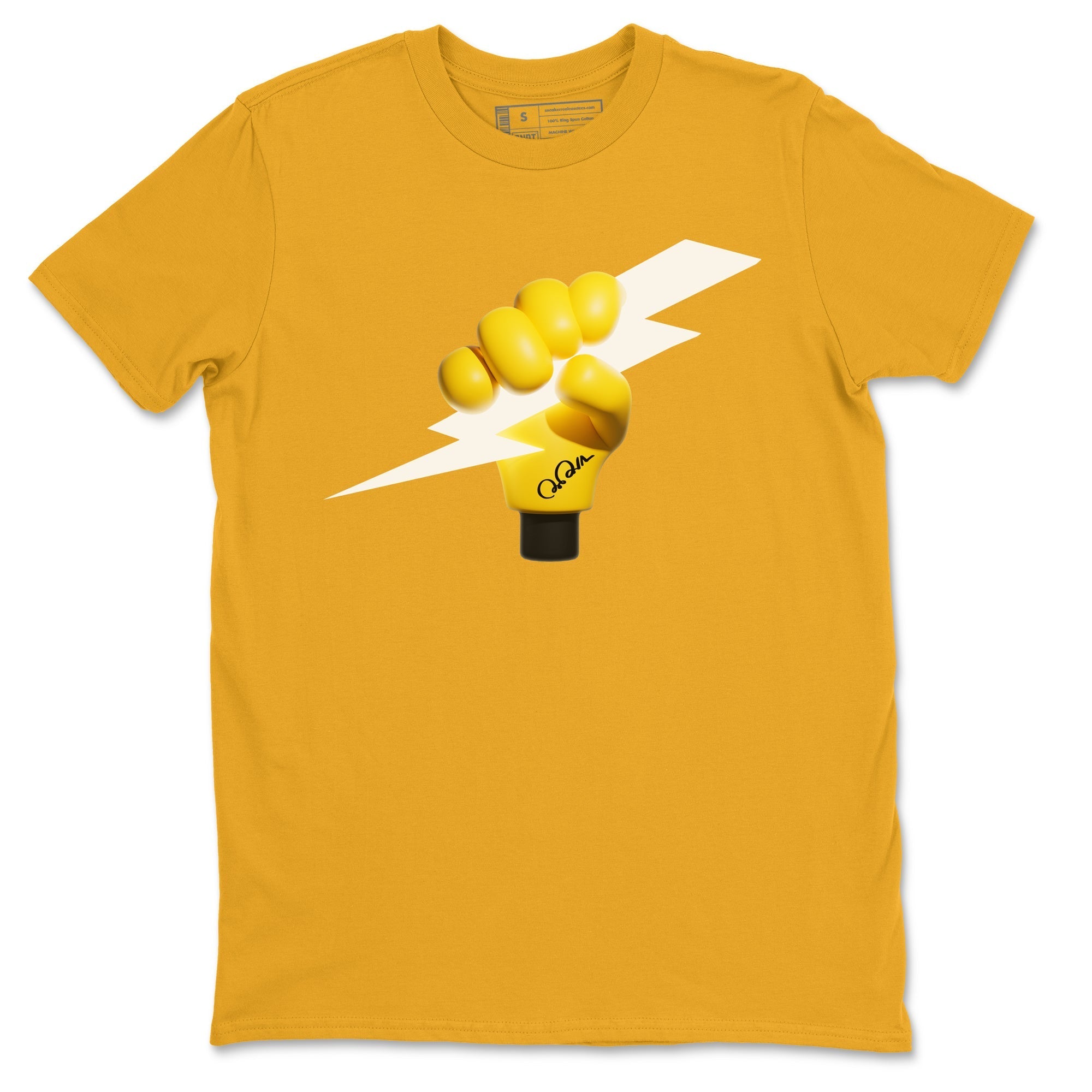 1s Yellow Ochre shirt to match jordans Grab The Thunder sneaker tees streetwear brand Air Jordan 1 Yellow Ochre Drip Gear Zone Brand unisex cotton Gold 2 crew neck shirt