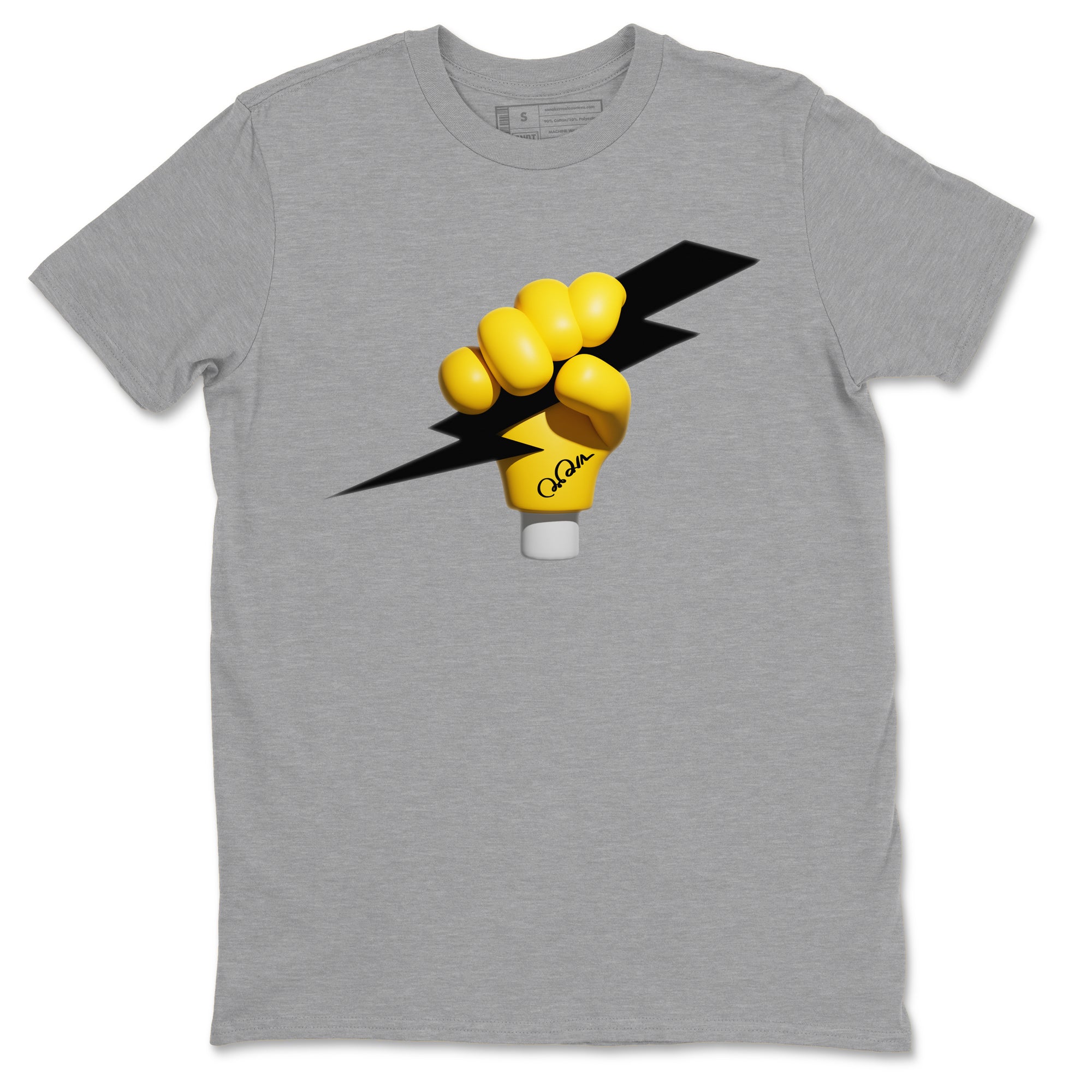1s Yellow Ochre shirt to match jordans Grab The Thunder sneaker tees streetwear brand Air Jordan 1 Yellow Ochre Drip Gear Zone Brand unisex cotton Heather Grey 2 crew neck shirt