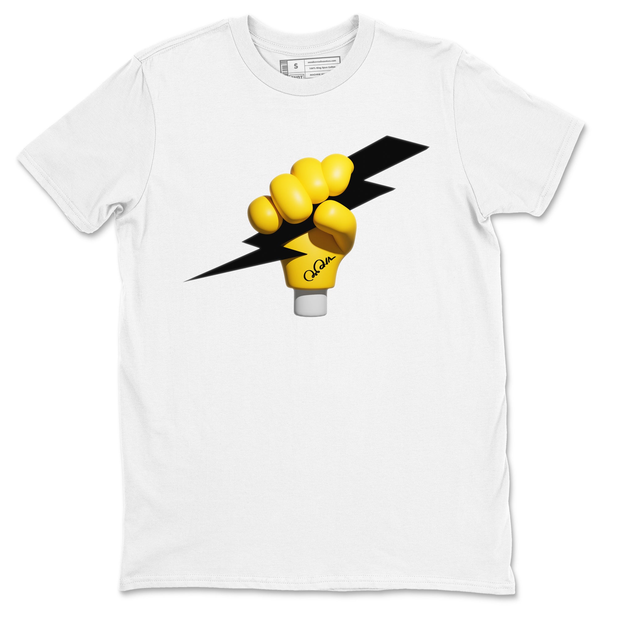 1s Yellow Ochre shirt to match jordans Grab The Thunder sneaker tees streetwear brand Air Jordan 1 Yellow Ochre Drip Gear Zone Brand unisex cotton White 2 crew neck shirt