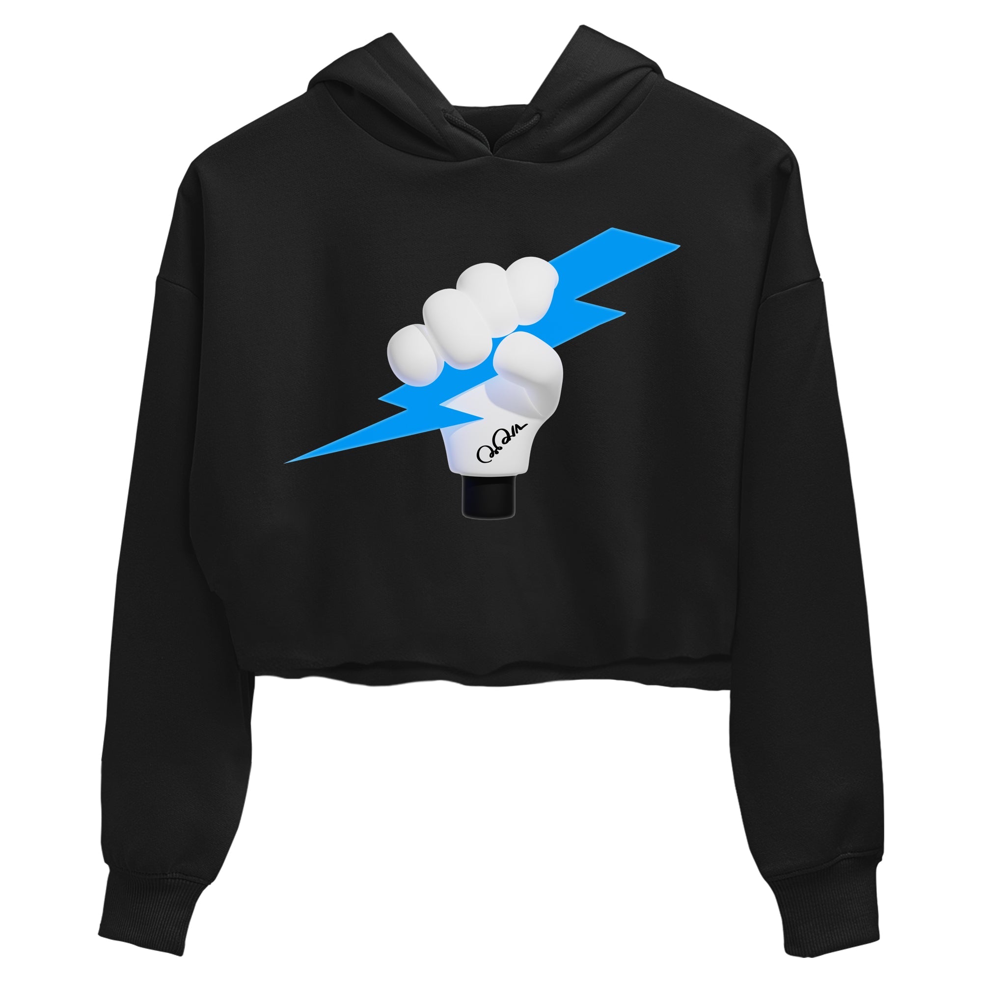 9s Powder Blue shirt to match jordans Grab The Thunder sneaker tees Air Jordan 9 Powder Blue Drip Gear Zone Black 2 crop length shirt