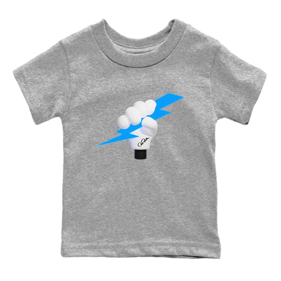 9s Powder Blue shirt to match jordans Grab The Thunder sneaker tees Air Jordan 9 Powder Blue Drip Gear Zone baby toddler Heather Grey 2 cotton Shirt