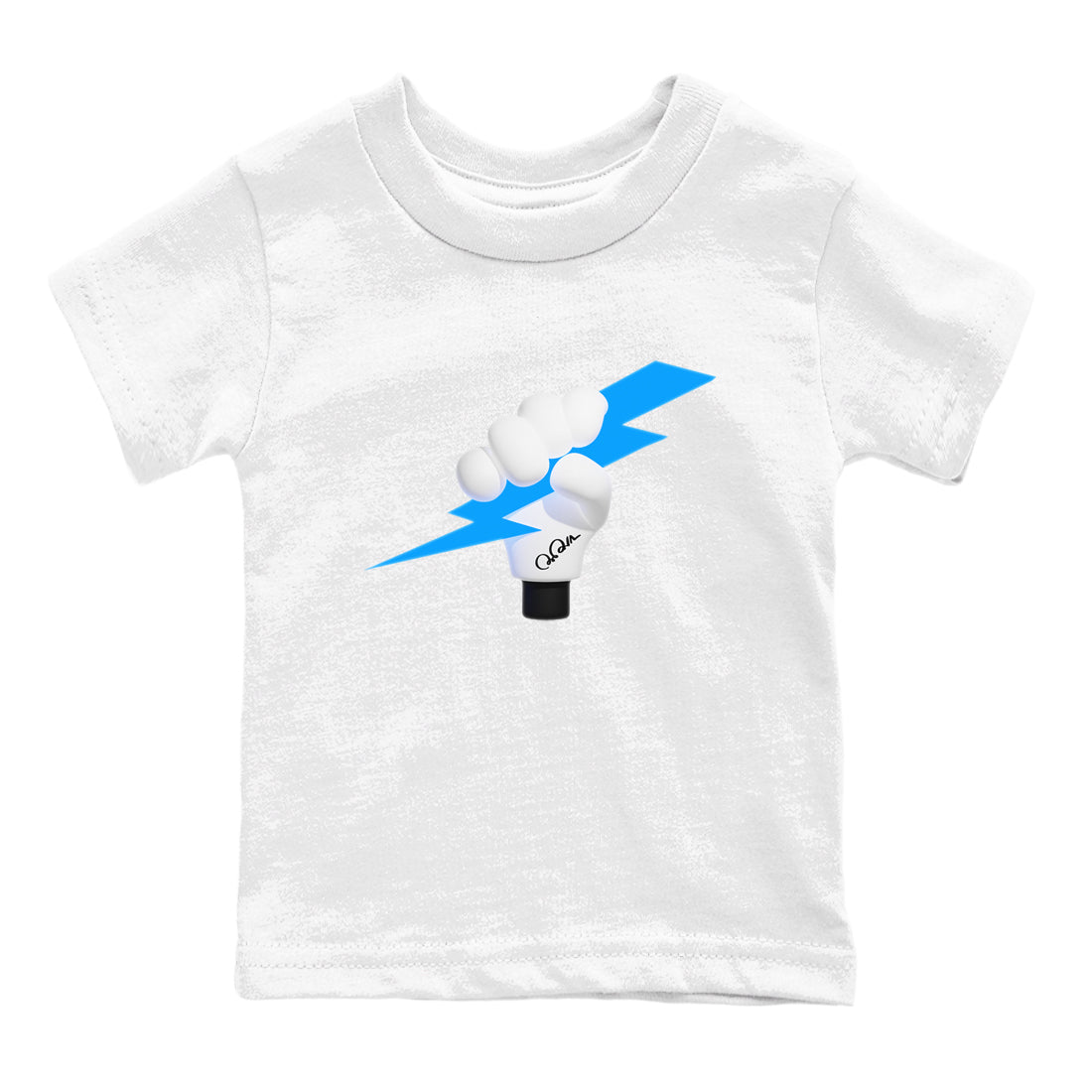 9s Powder Blue shirt to match jordans Grab The Thunder sneaker tees Air Jordan 9 Powder Blue Drip Gear Zone baby toddler White 2 cotton Shirt
