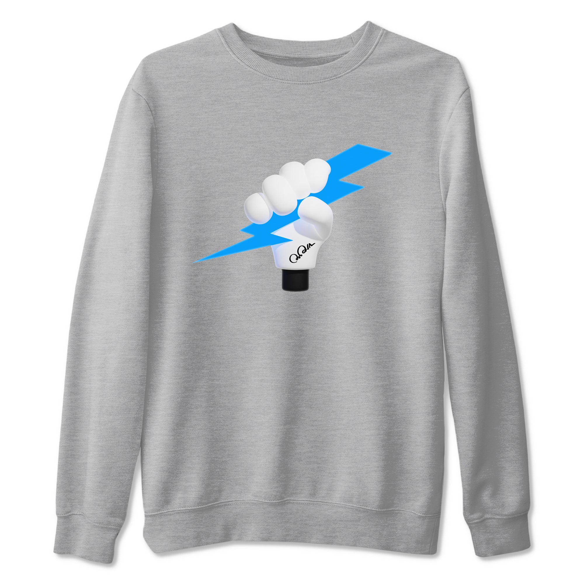 9s Powder Blue shirt to match jordans Grab The Thunder sneaker tees Air Jordan 9 Powder Blue Drip Gear Zone unisex cotton Heather Grey 2 crew neck shirt