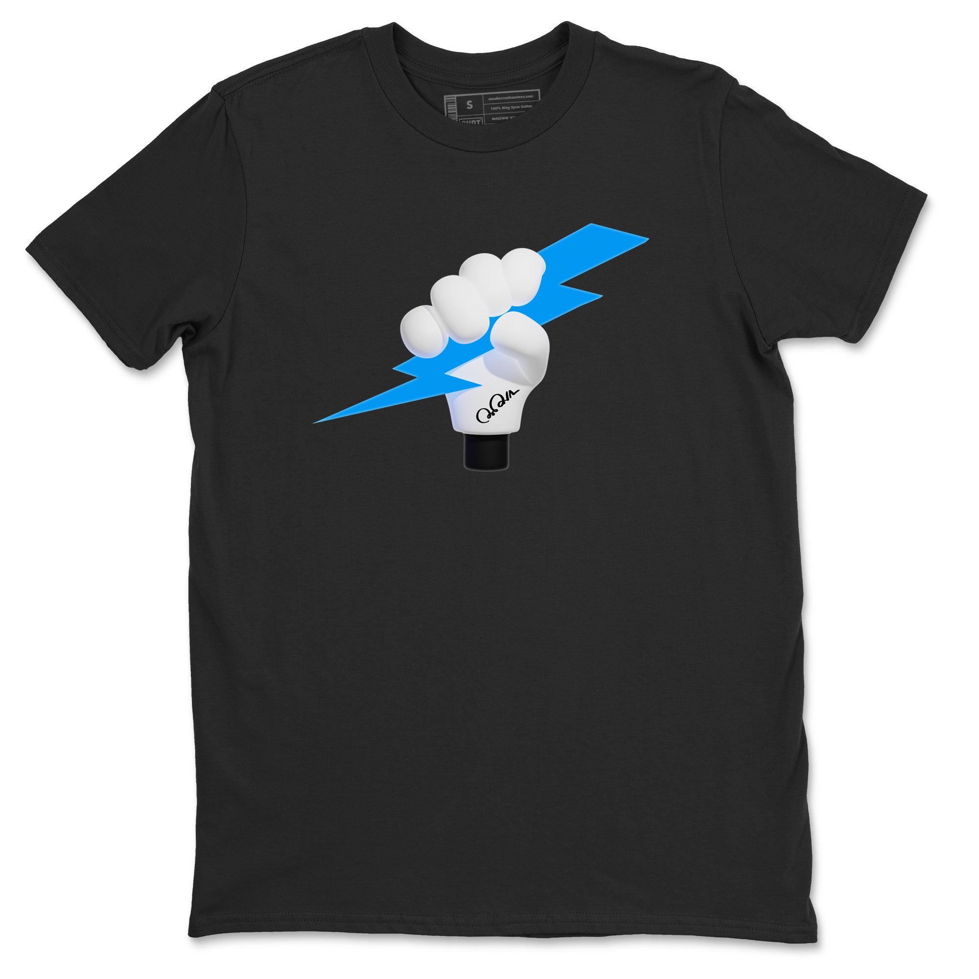 9s Powder Blue shirt to match jordans Grab The Thunder sneaker tees Air Jordan 9 Powder Blue Drip Gear Zone unisex cotton Black 2 crew neck shirt
