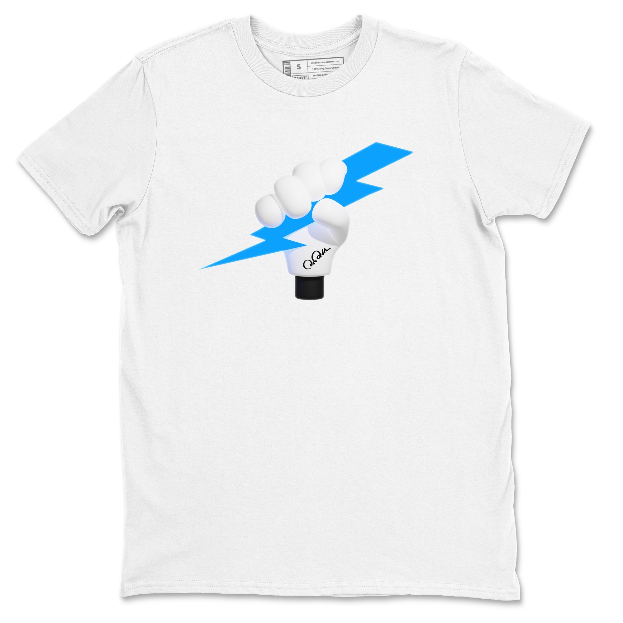 9s Powder Blue shirt to match jordans Grab The Thunder sneaker tees Air Jordan 9 Powder Blue Drip Gear Zone unisex cotton White 2 crew neck shirt