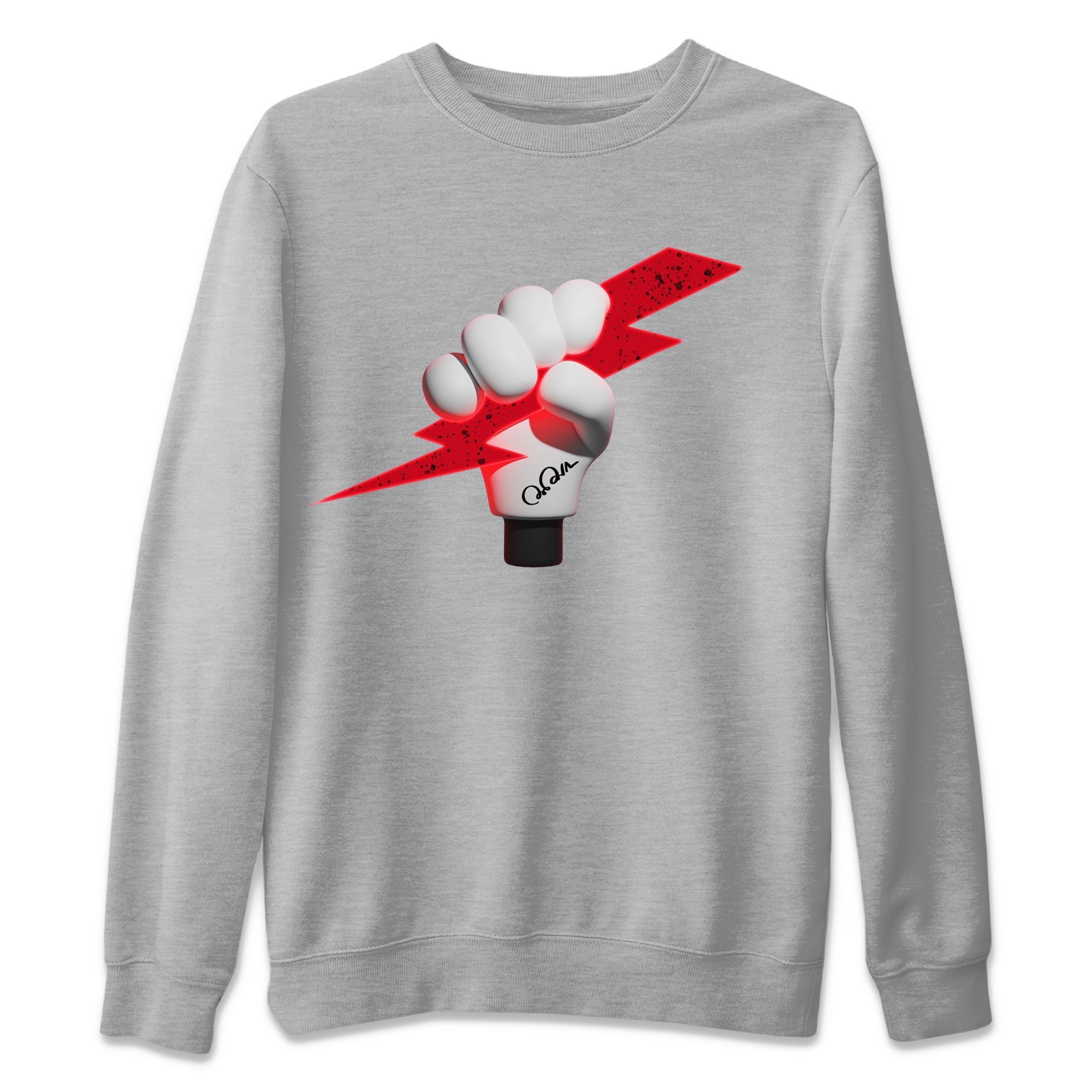 Air Jordan 4 Red Cement Sneaker Match Tees Grab Thunder Sneaker Tees AJ4 Retro OG Red Cement Sneaker Release Tees Unisex Shirts Heather Grey 2