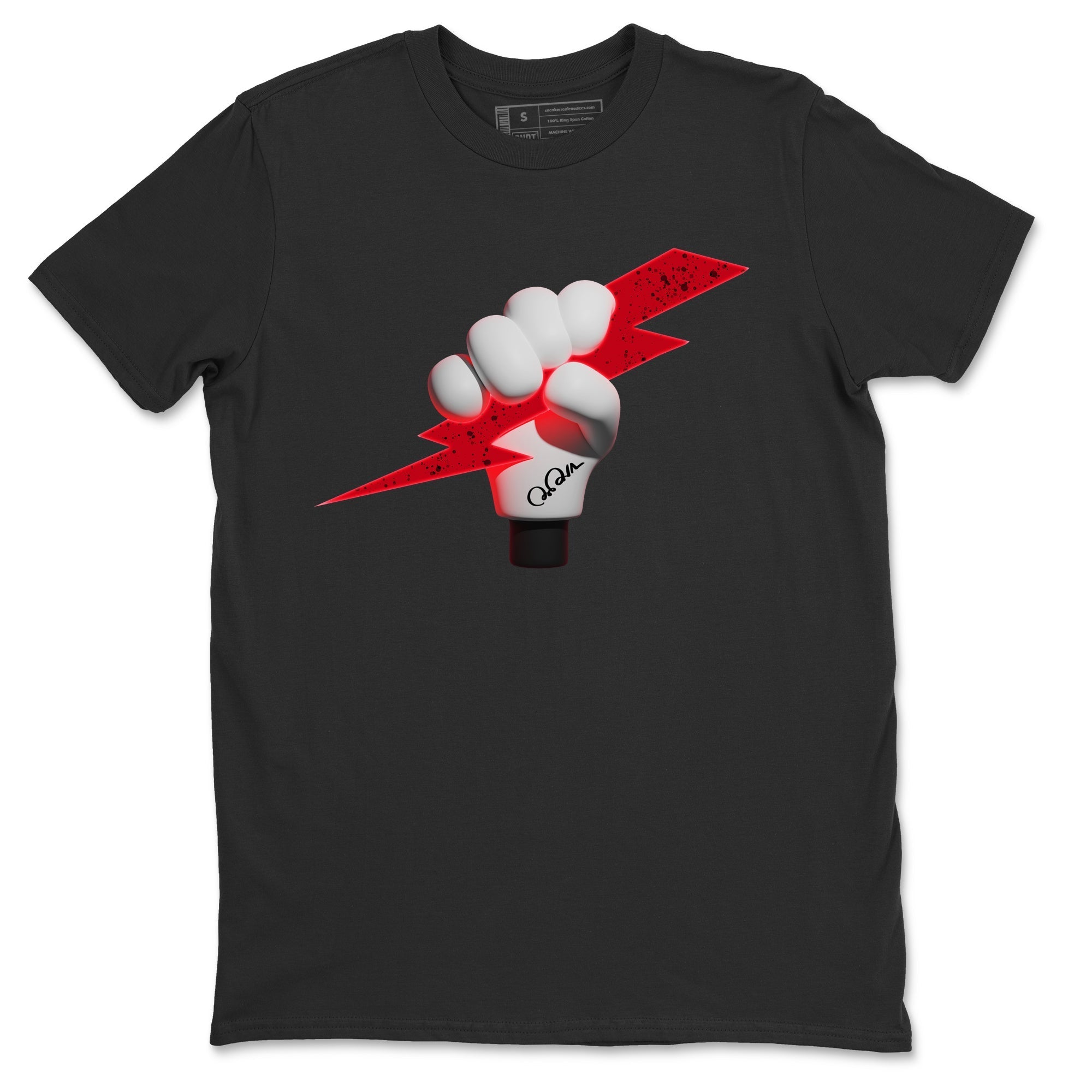 Air Jordan 4 Red Cement Sneaker Match Tees Grab Thunder Sneaker Tees AJ4 Retro OG Red Cement Sneaker Release Tees Unisex Shirts Black 2