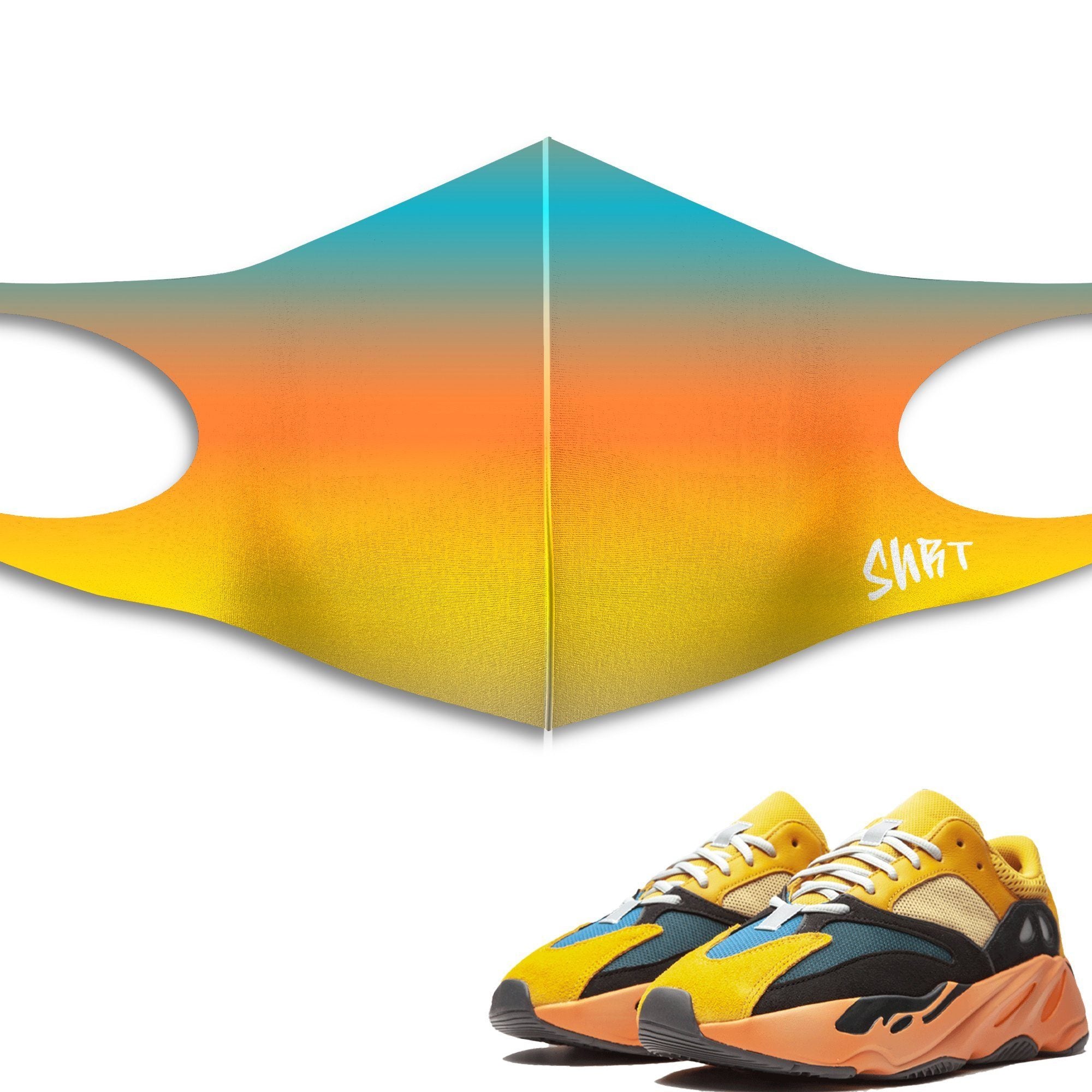 Yeezy 700 V1 Sun Sneaker Matching Unisex Face Mask Gradation design Mask