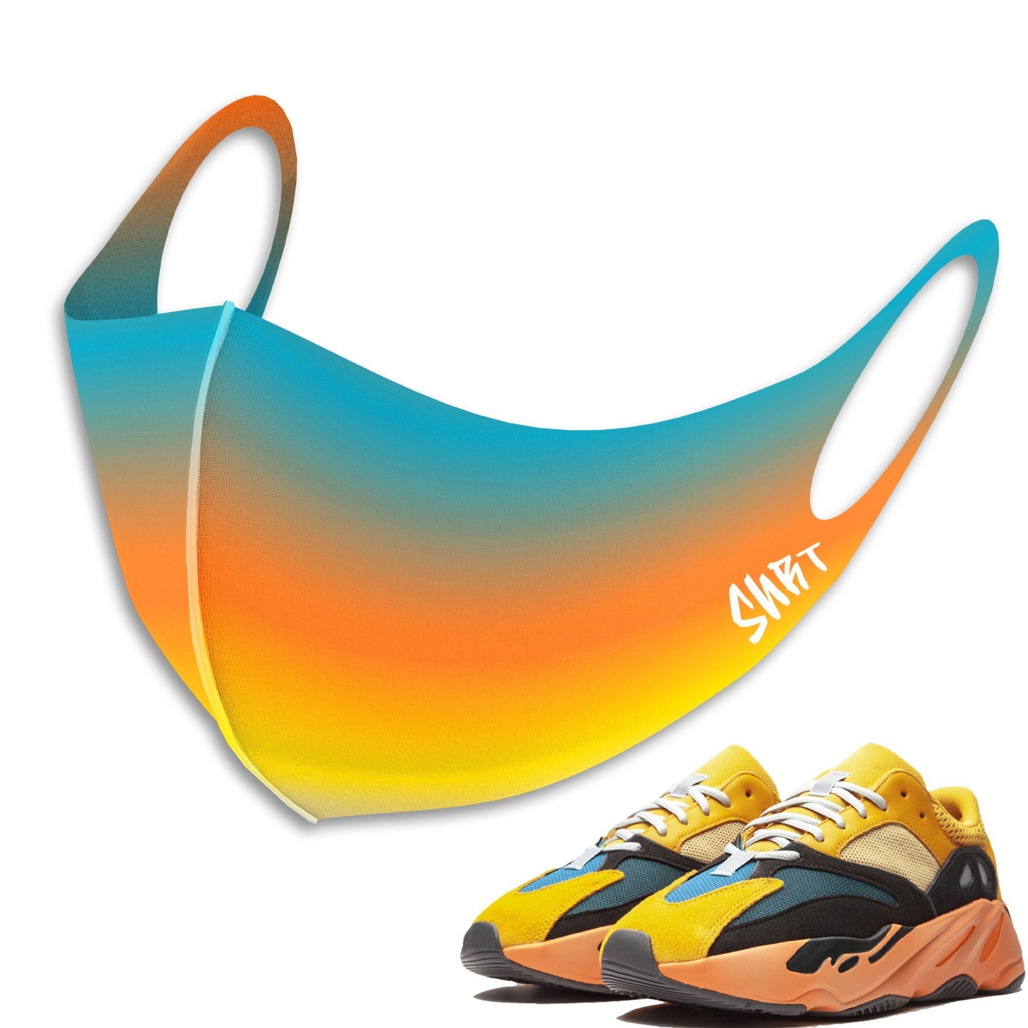 Yeezy 700 V1 Sun Sneaker Matching Unisex Face Mask Gradation design Mask 2