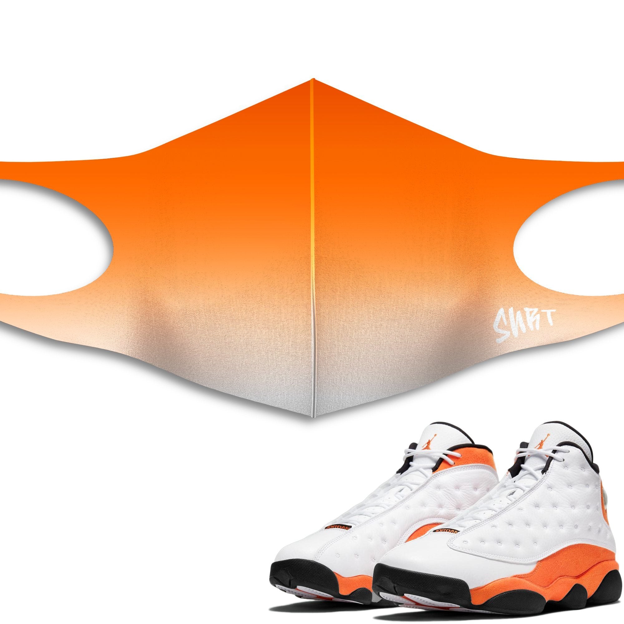 Air Jordan 13 Starfish Sneaker Matching Unisex Face Mask Gradation design Mask