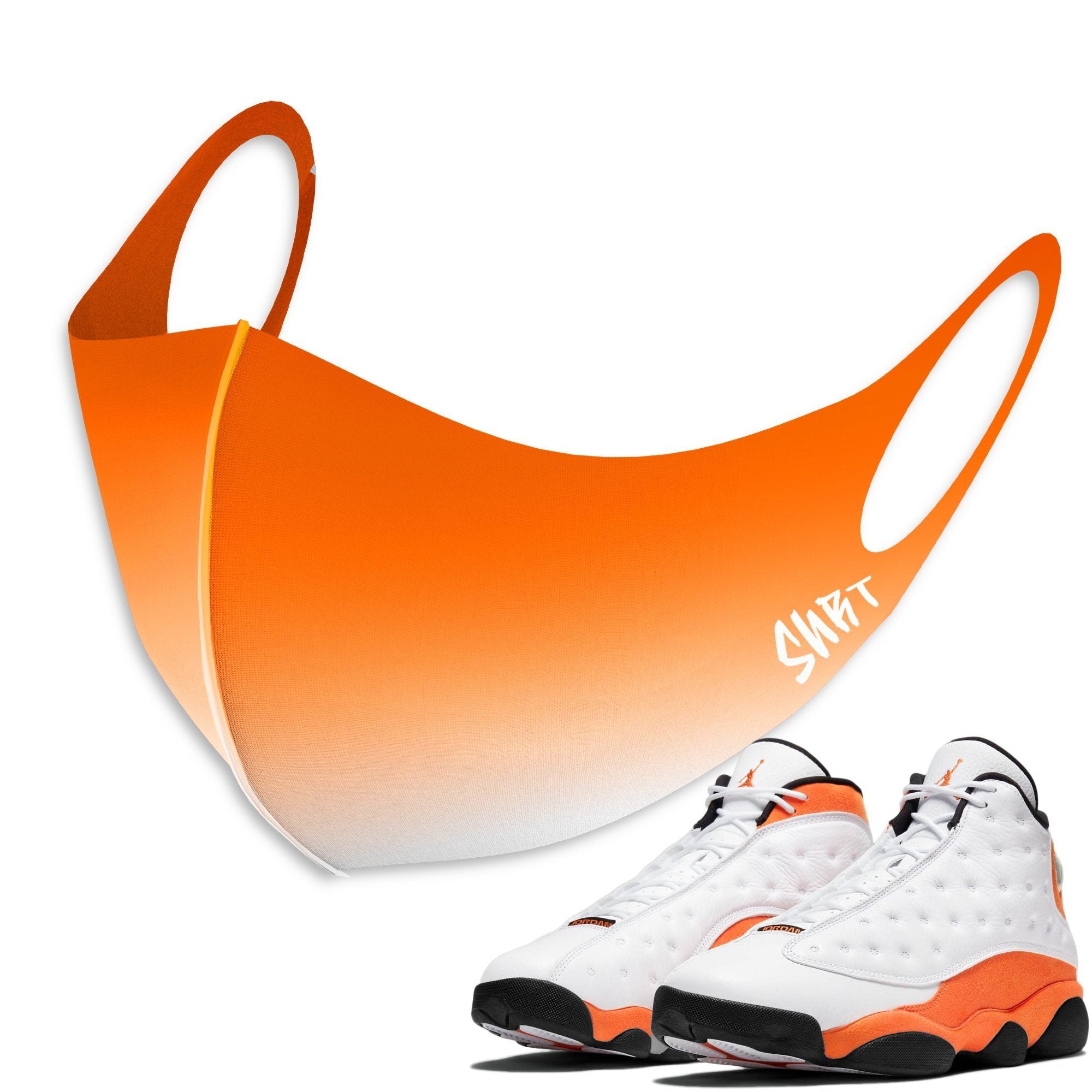 Air Jordan 13 Starfish Sneaker Matching Unisex Face Mask Gradation design Mask 2