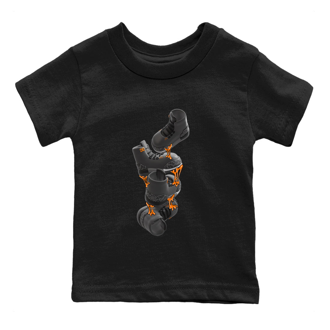 Air Jordan 3 Fear shirt to match jordans Gum Stuck On Shoes sneaker tees AJ3 Fear Drip Gear Zone Baby Toddler Black 2 T-Shirt