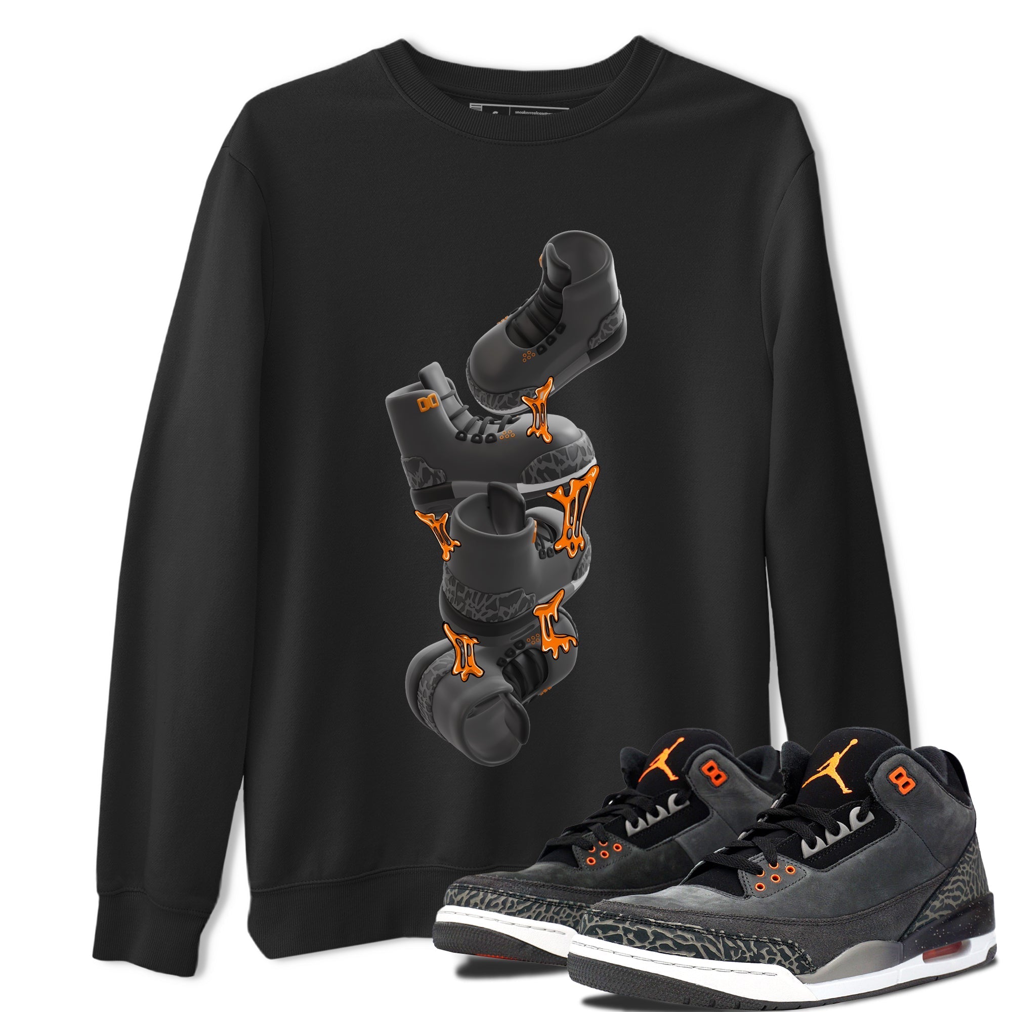 Air Jordan 3 Fear shirt to match jordans Gum Stuck On Shoes sneaker tees AJ3 Fear Drip Gear Zone Unisex Black 1 T-Shirt