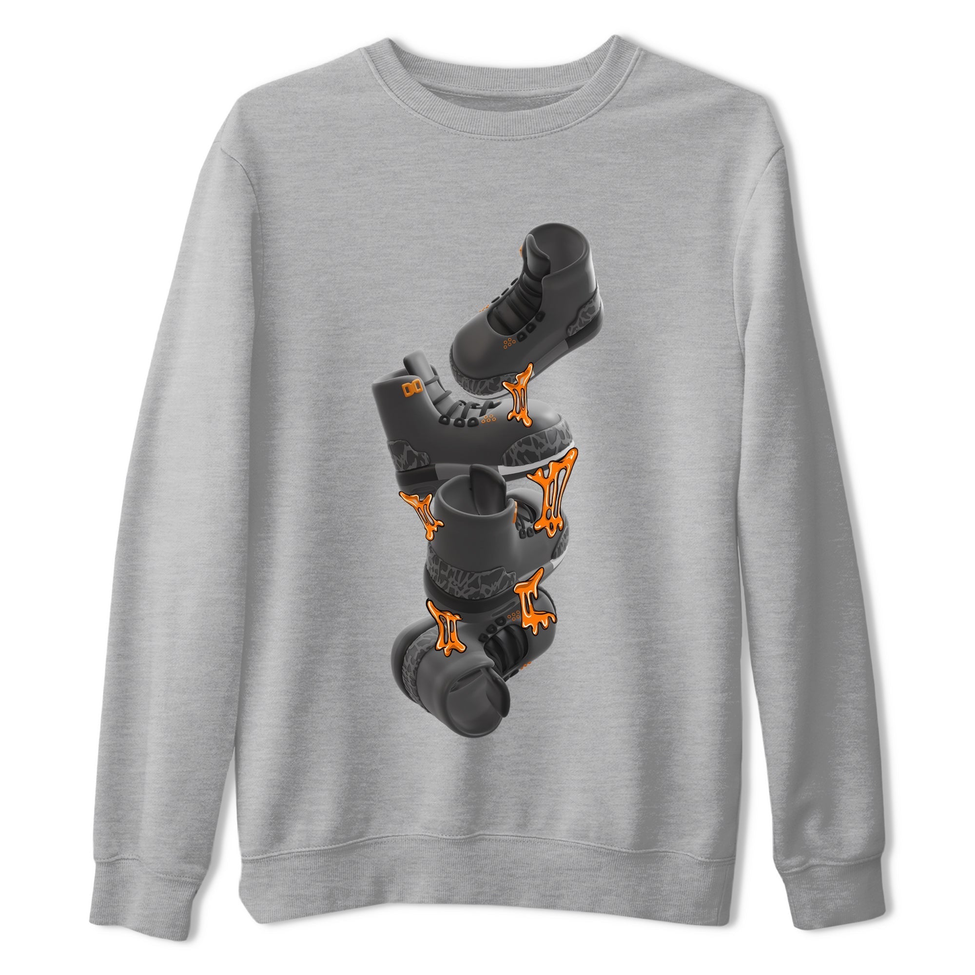 Air Jordan 3 Fear shirt to match jordans Gum Stuck On Shoes sneaker tees AJ3 Fear Drip Gear Zone Unisex Heather Grey 2 T-Shirt
