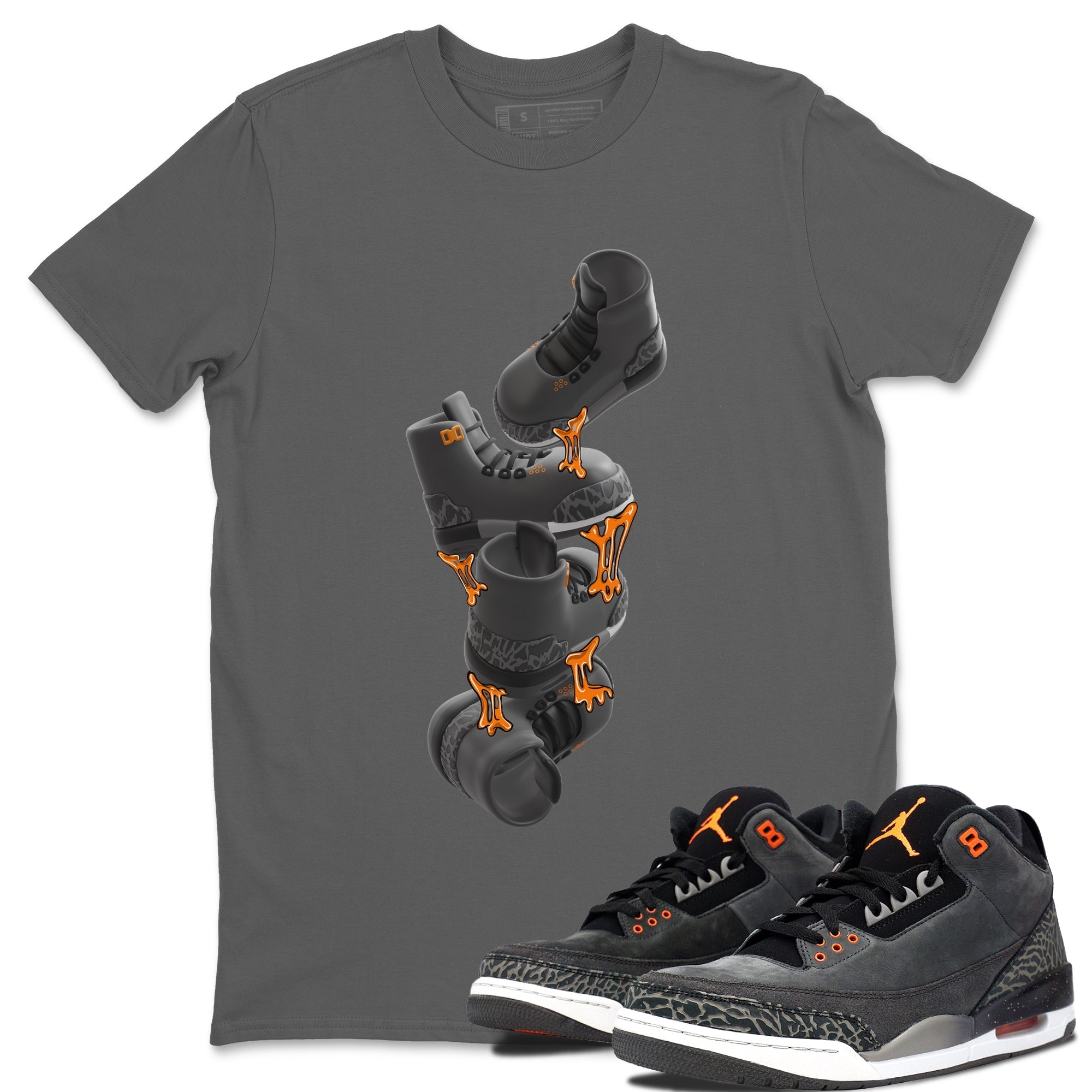 Air Jordan 3 Fear shirt to match jordans Gum Stuck On Shoes sneaker tees AJ3 Fear Drip Gear Zone Unisex Cool Grey 1 T-Shirt