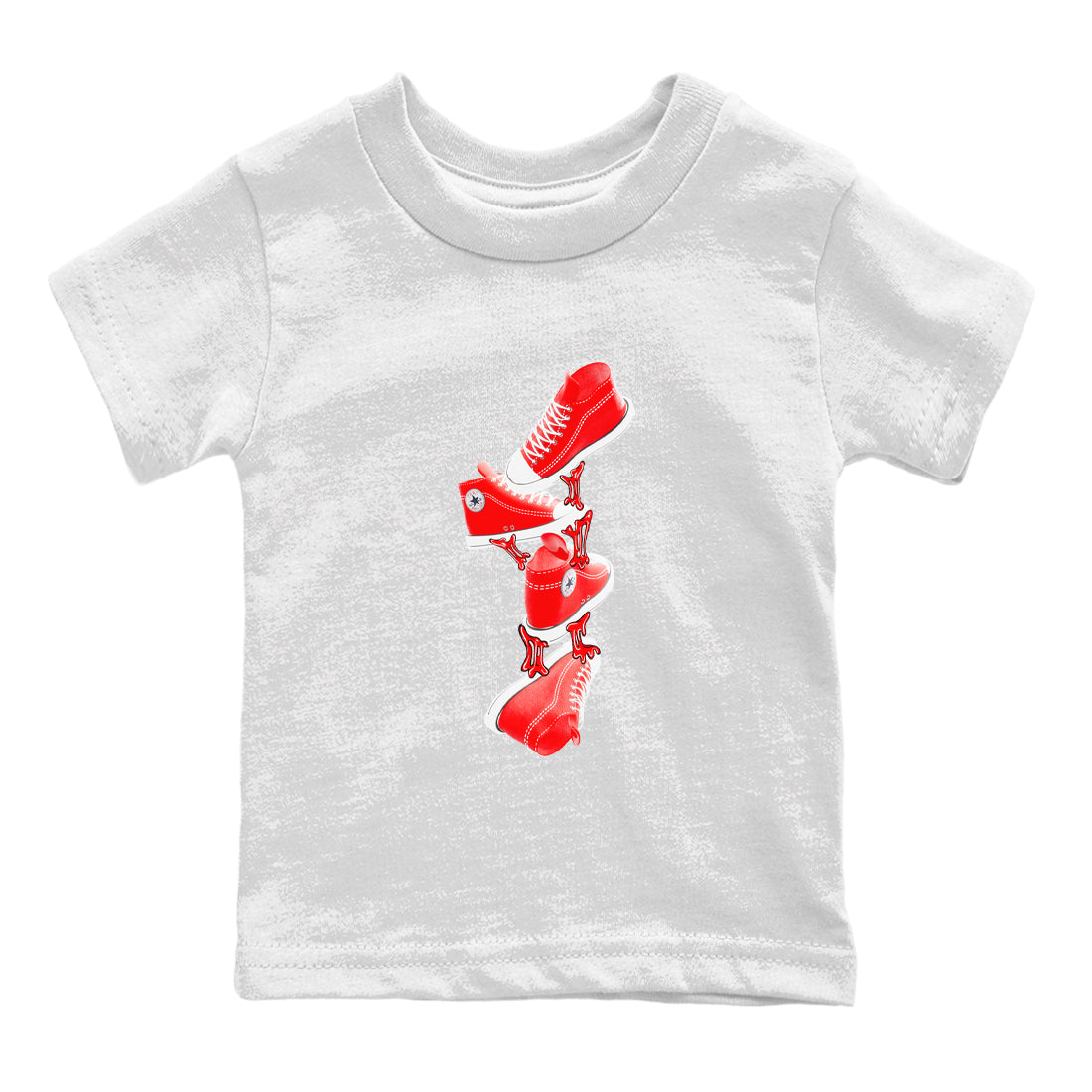 Converse High Top Red shirt to match sneakers Gum Stuck On Shoes sneaker tees Shoes Match Converse High Top Red Drip Gear Zone Sneaker Tee Baby Toddler White 2 T-Shirt