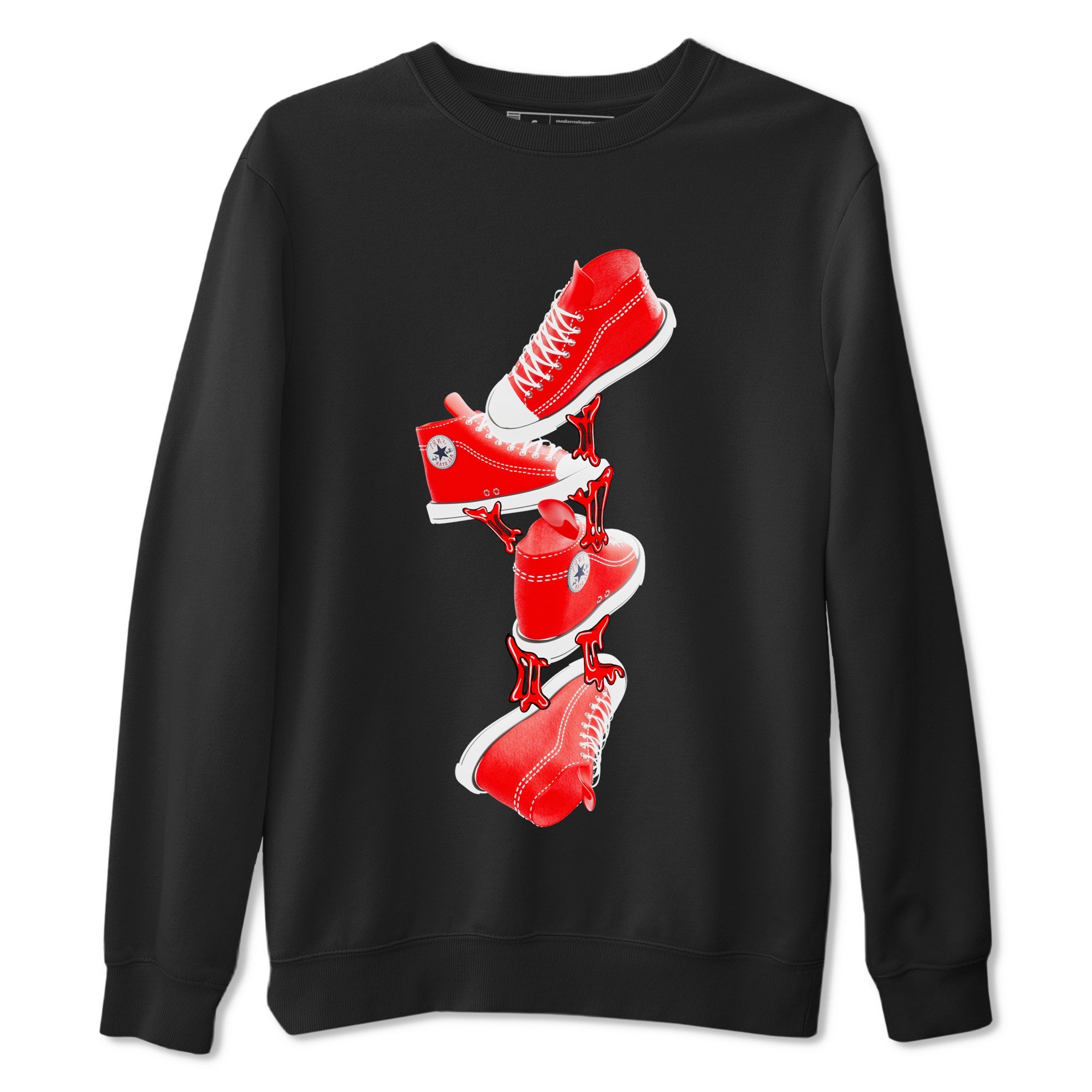 Converse High Top Red shirt to match sneakers Gum Stuck On Shoes sneaker tees Shoes Match Converse High Top Red Drip Gear Zone Sneaker Tee Unisex Black 2 T-Shirt